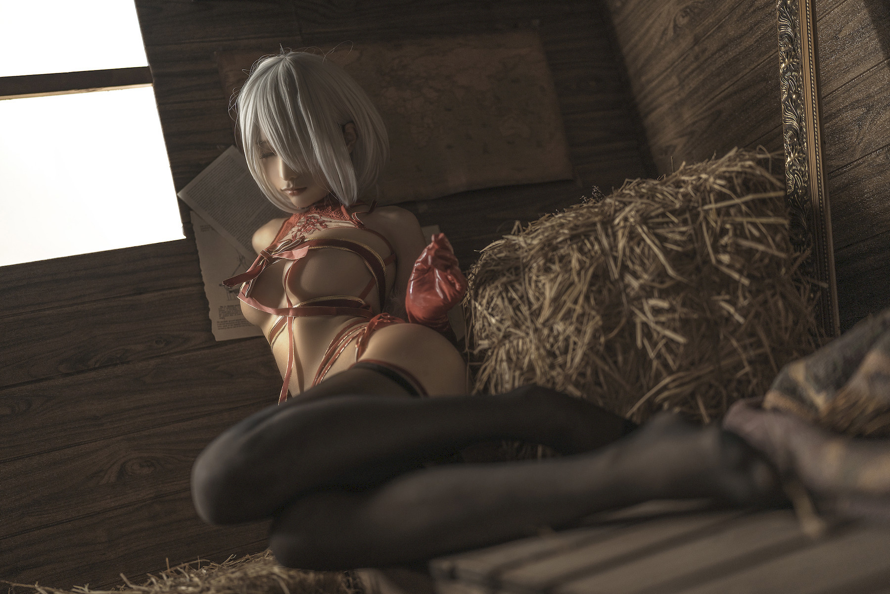 蠢沫沫 Cosplay 2B 圣诞 Christmas(17)