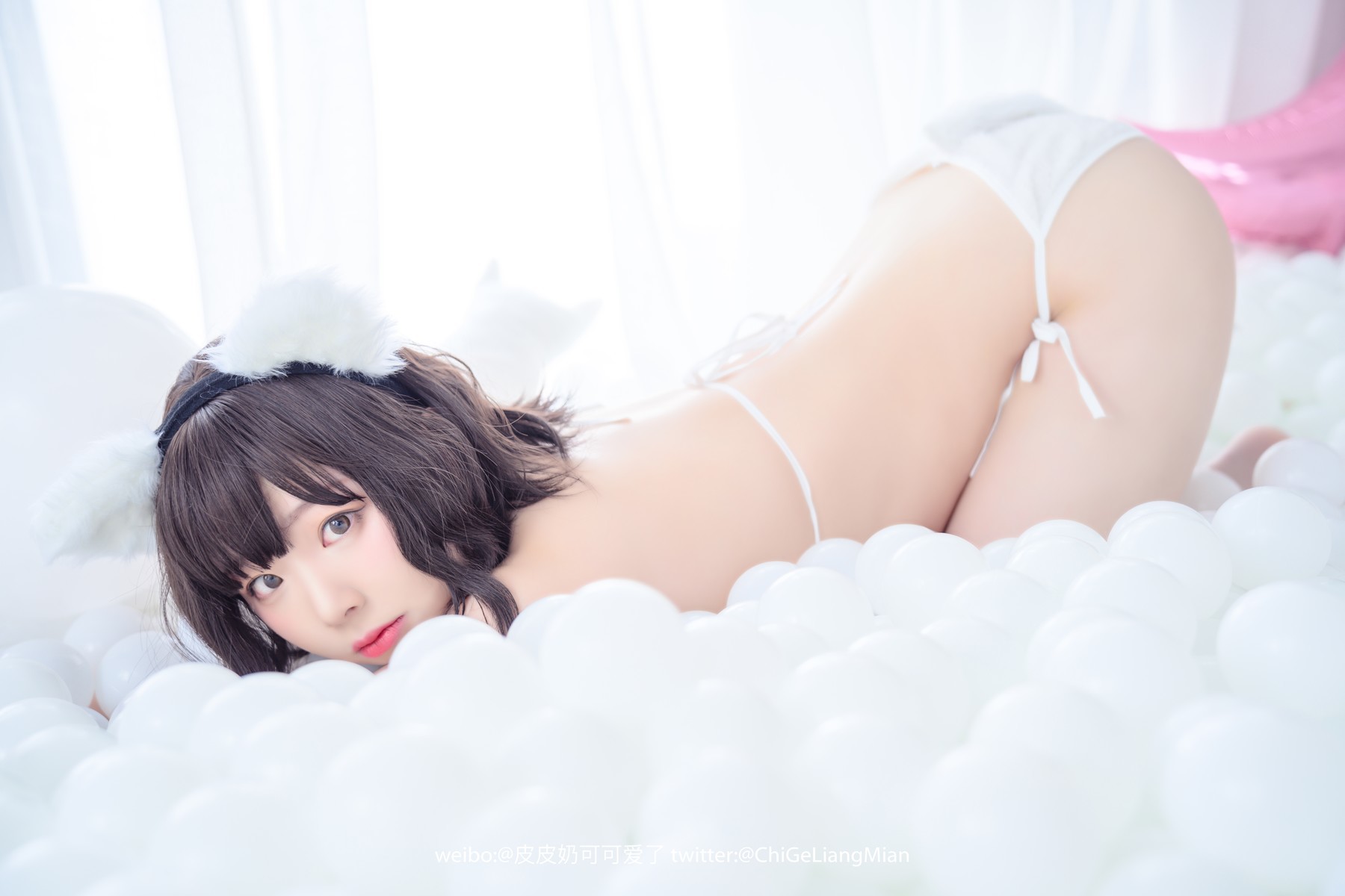 Cosplay 皮皮奶可可爱了啦 白猫(40)
