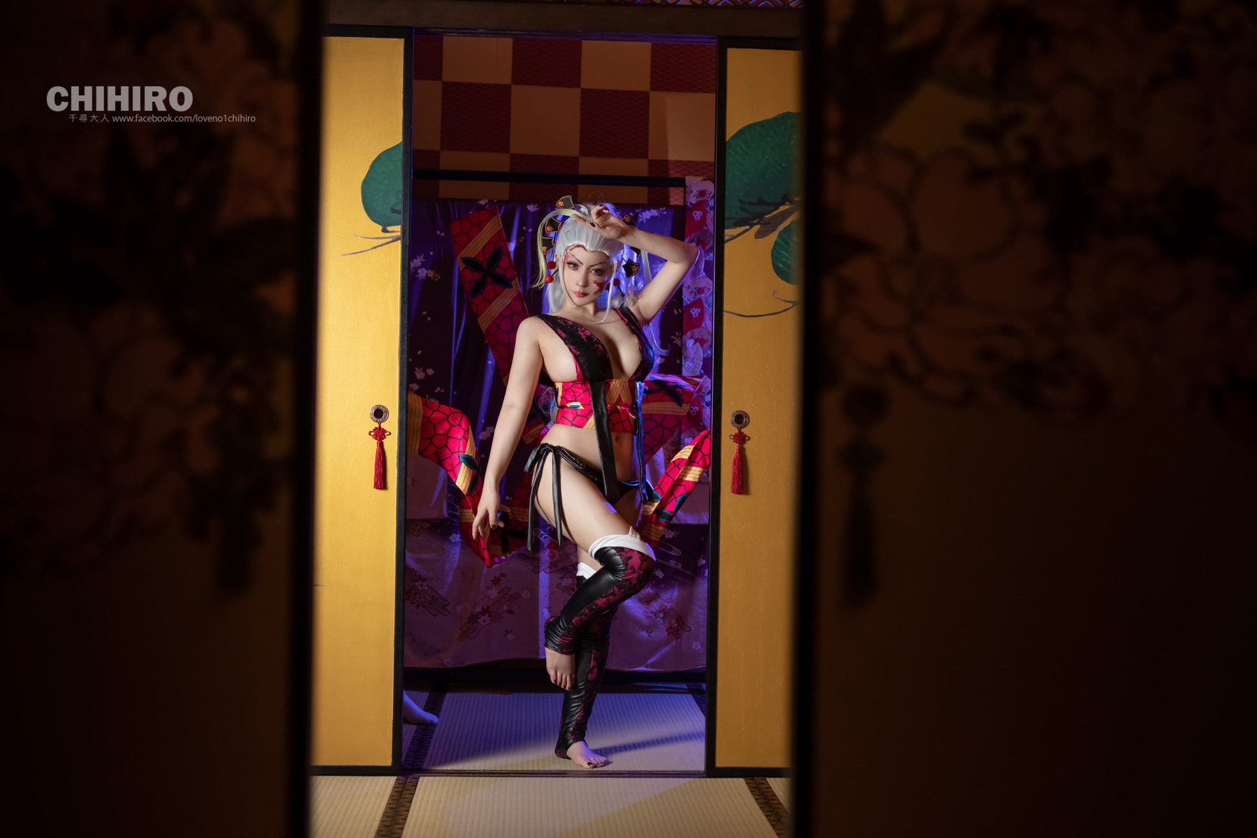 千尋_Chihiro Chang Cosplay 堕姫 Daki &#8211; Demon Slayer(12)
