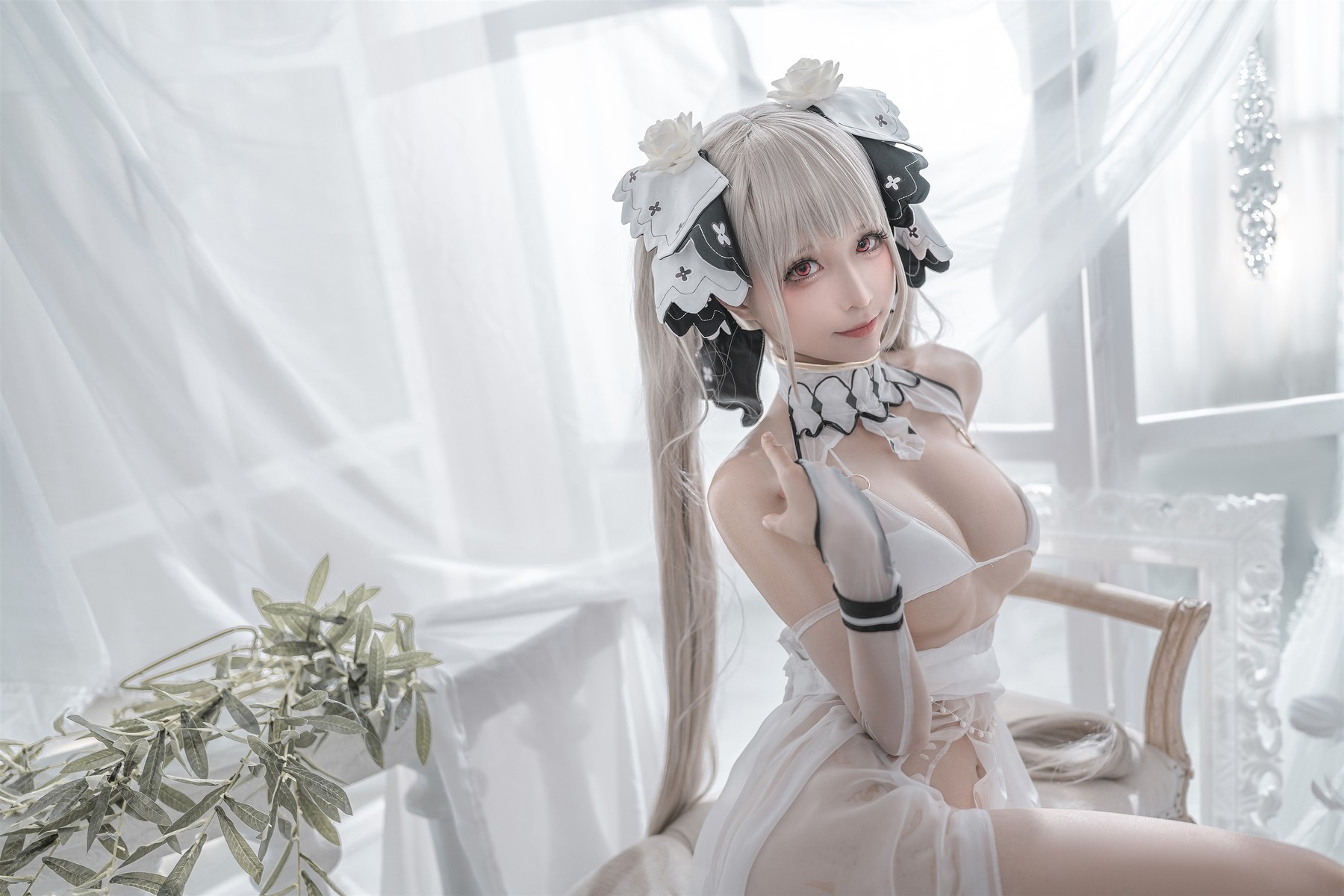 蠢沫沫 Cosplay 可畏婚纱(14)