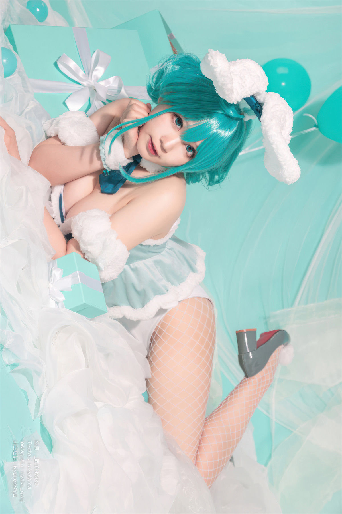 Cosplay Nyako喵子 初音白兔(36)