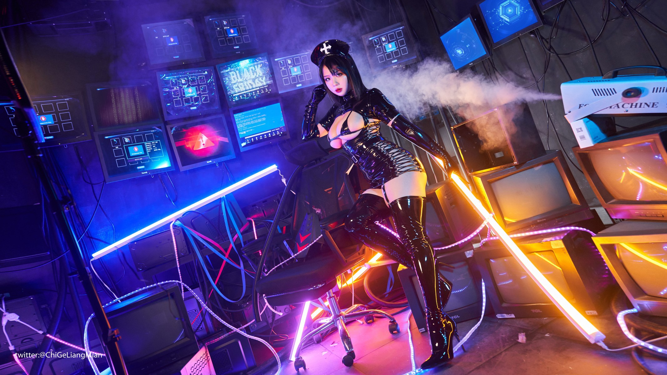 Cosplay 皮皮奶可可爱了啦 黑暗护士(8)