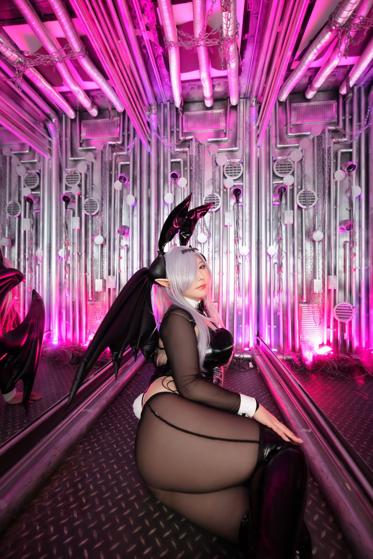 Cosplay SAKUサク See-through Bunny Succubus Set.03(25)