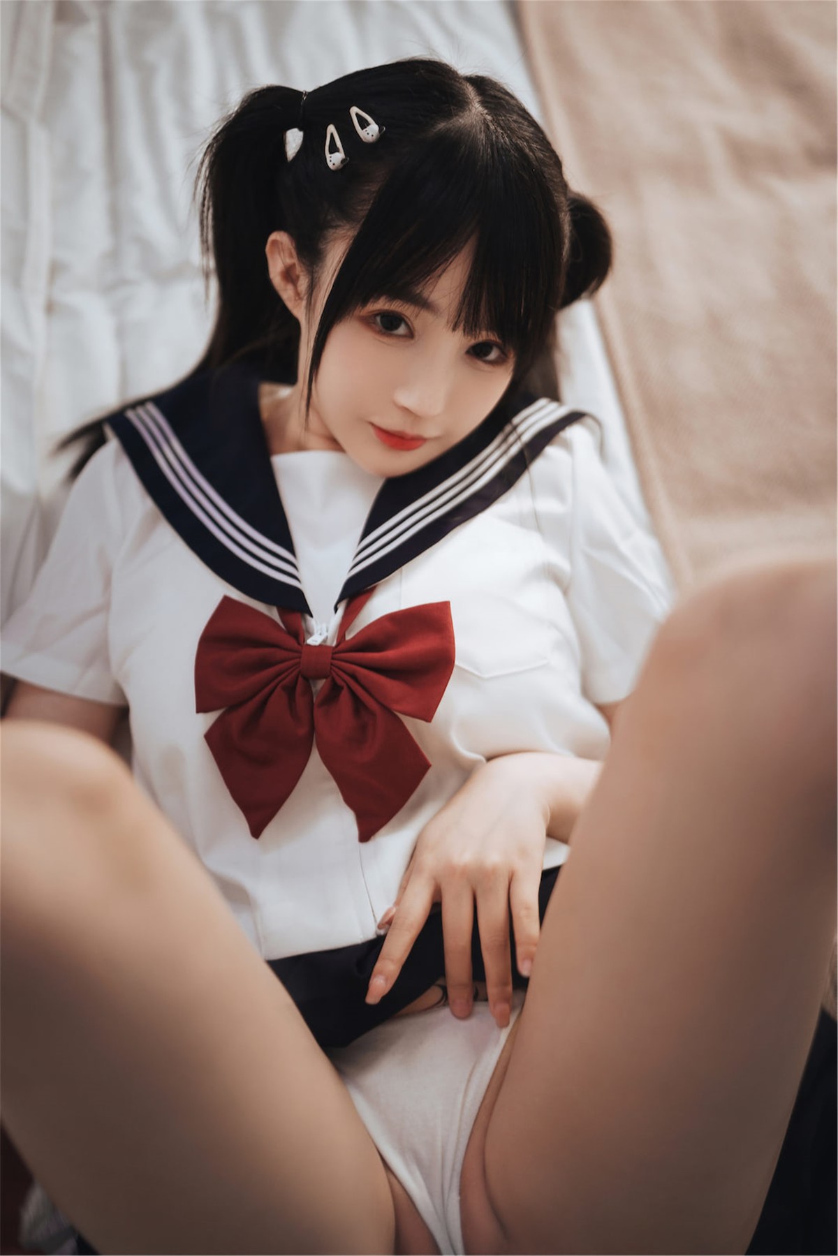 Cosplay 桜井宁宁 双马尾JK(15)