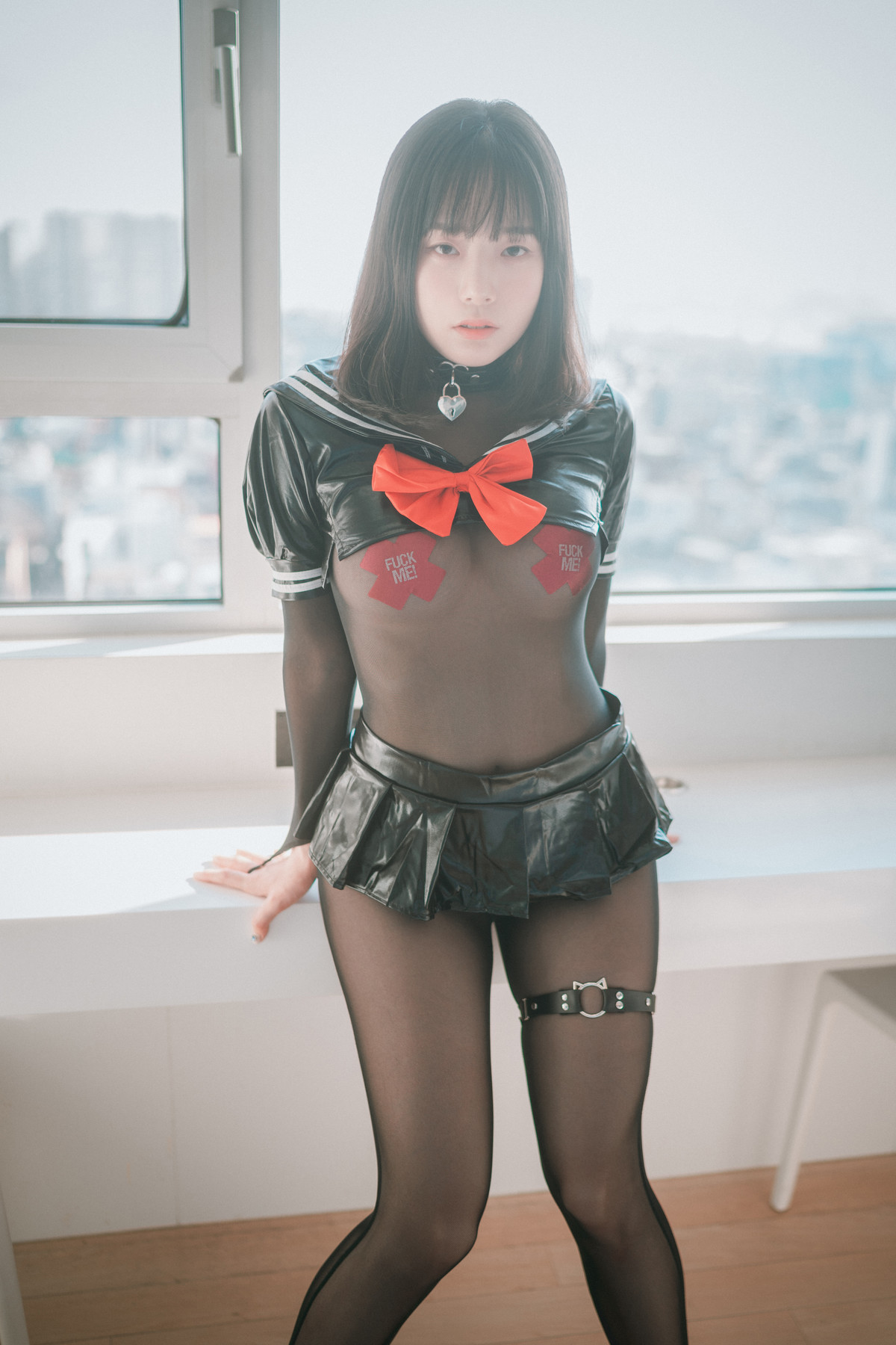 PIA 피아 (박서빈), [DJAWA] Leather Black Schoolgirl Set.02(6)