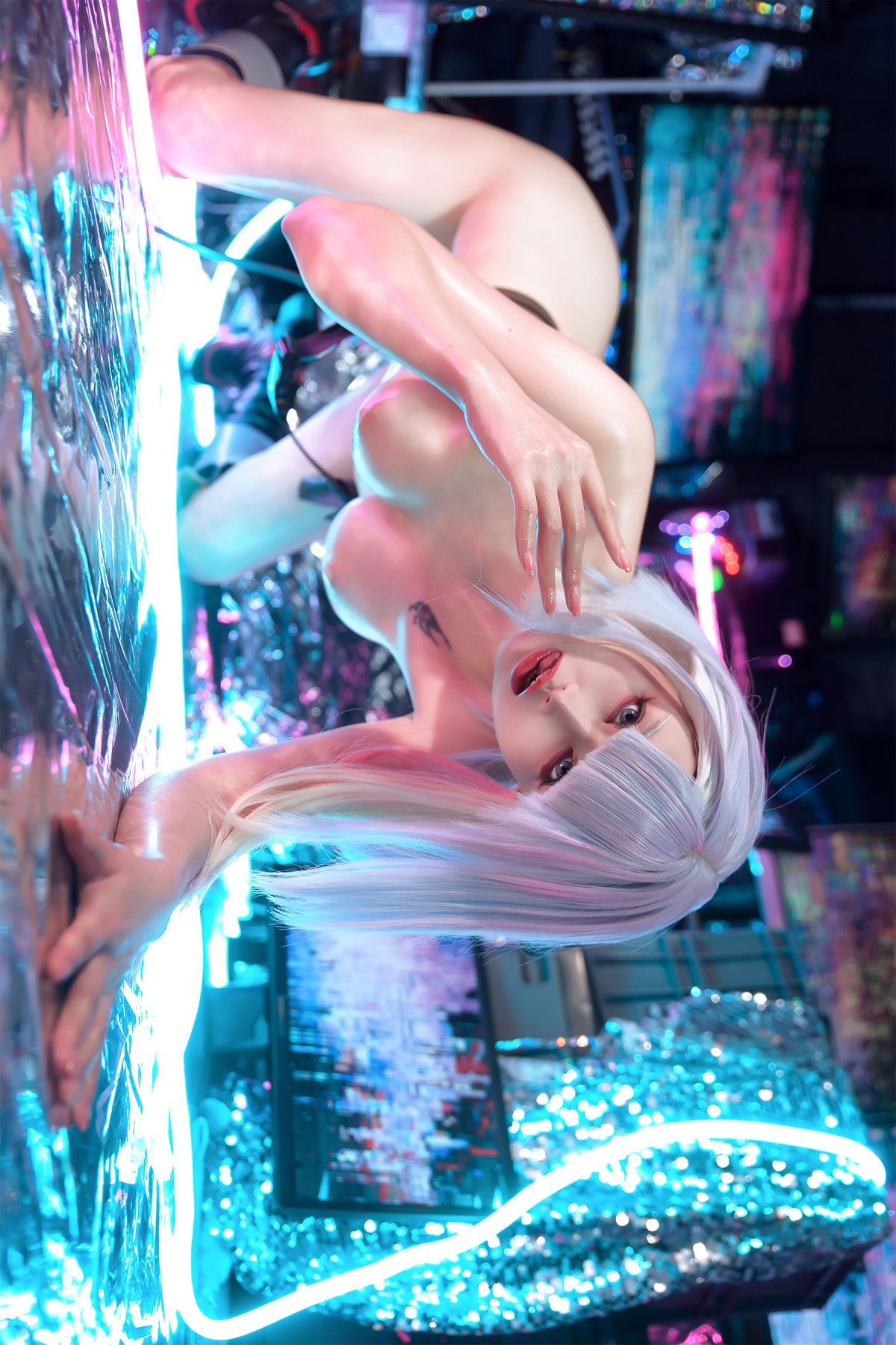 Cosplay 鹿八岁 赛博朋克：边缘行者 露西(48)