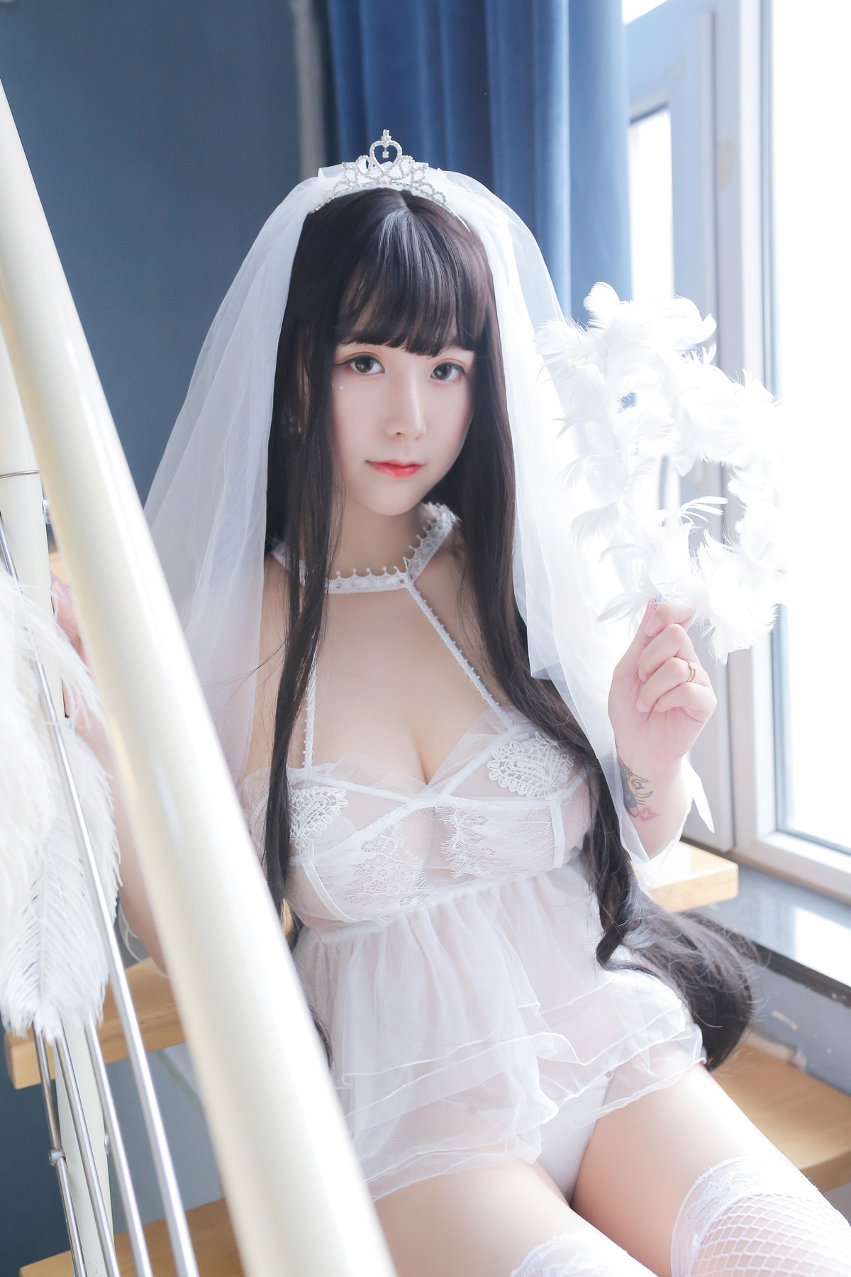 Cosplay 猫九酱Sakura 长发婚纱 Set.02(25)