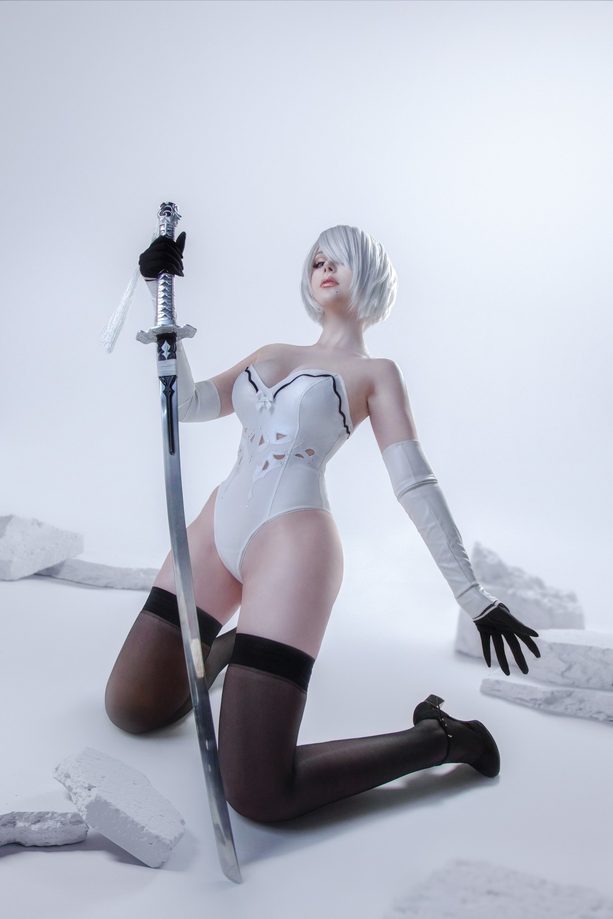 Cosplay Sayathefox 白毛狐狸 浴室诱惑(30)