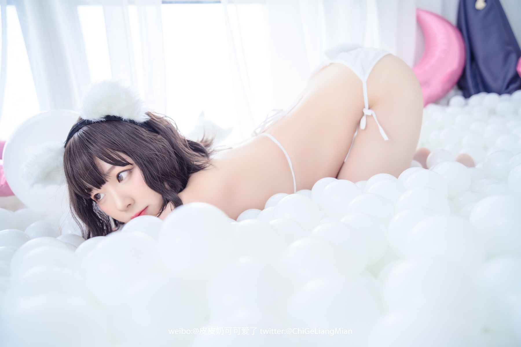 Cosplay 皮皮奶可可爱了啦 白猫(39)