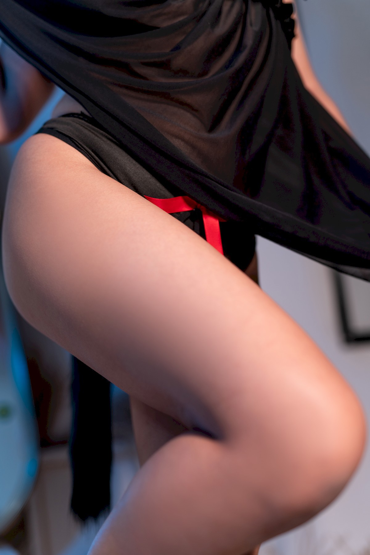 蠢沫沫 Cosplay 黑睡裙 Black Nightdress(24)