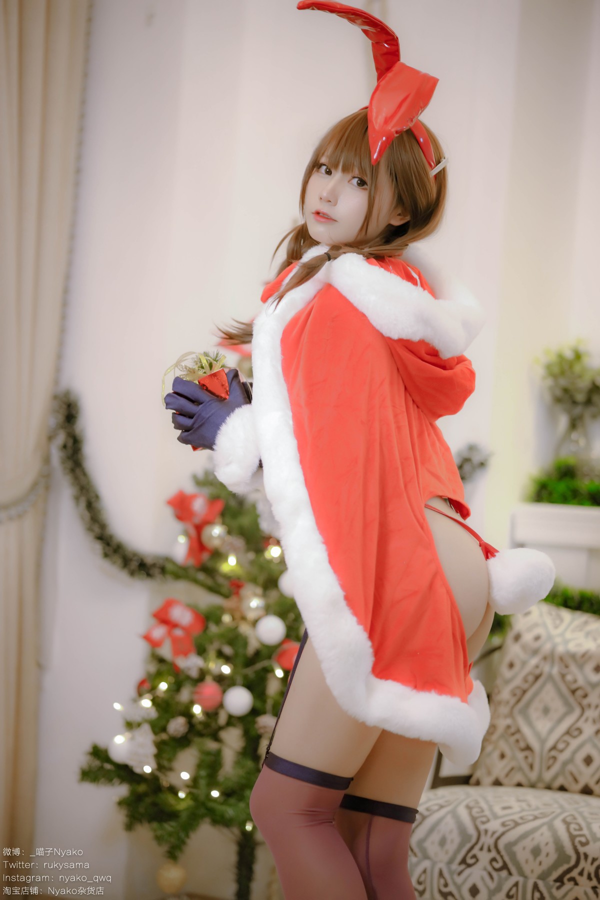 Cosplay Nyako喵子 Christmas Bunny Set.01(35)