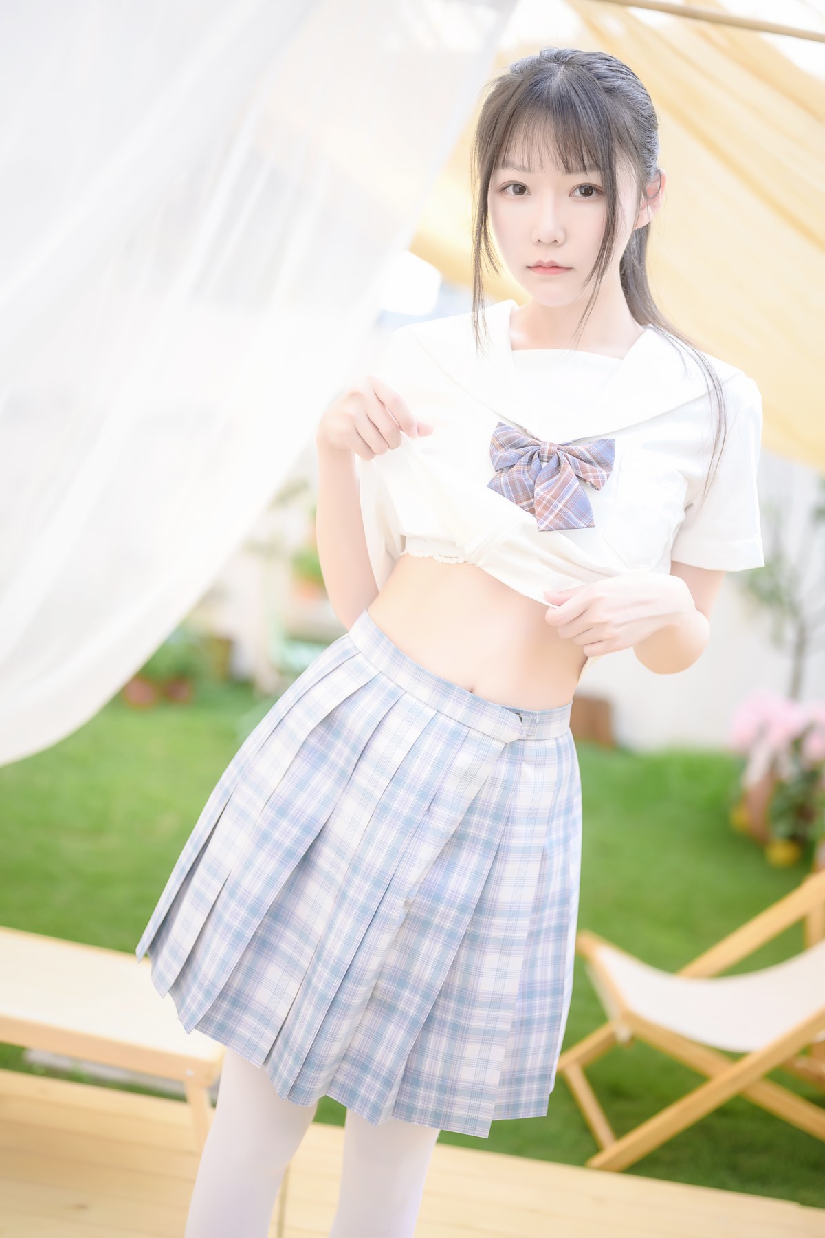 香草喵露露 Cosplay 阳光庭院制服(3)
