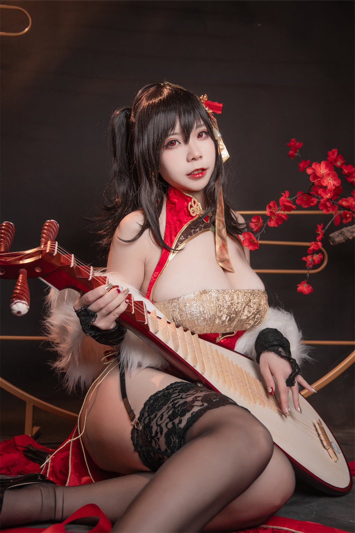 Cosplay 自闭颜球球 无颜小天使wy 碧蓝航线 大凤红旗袍(21)