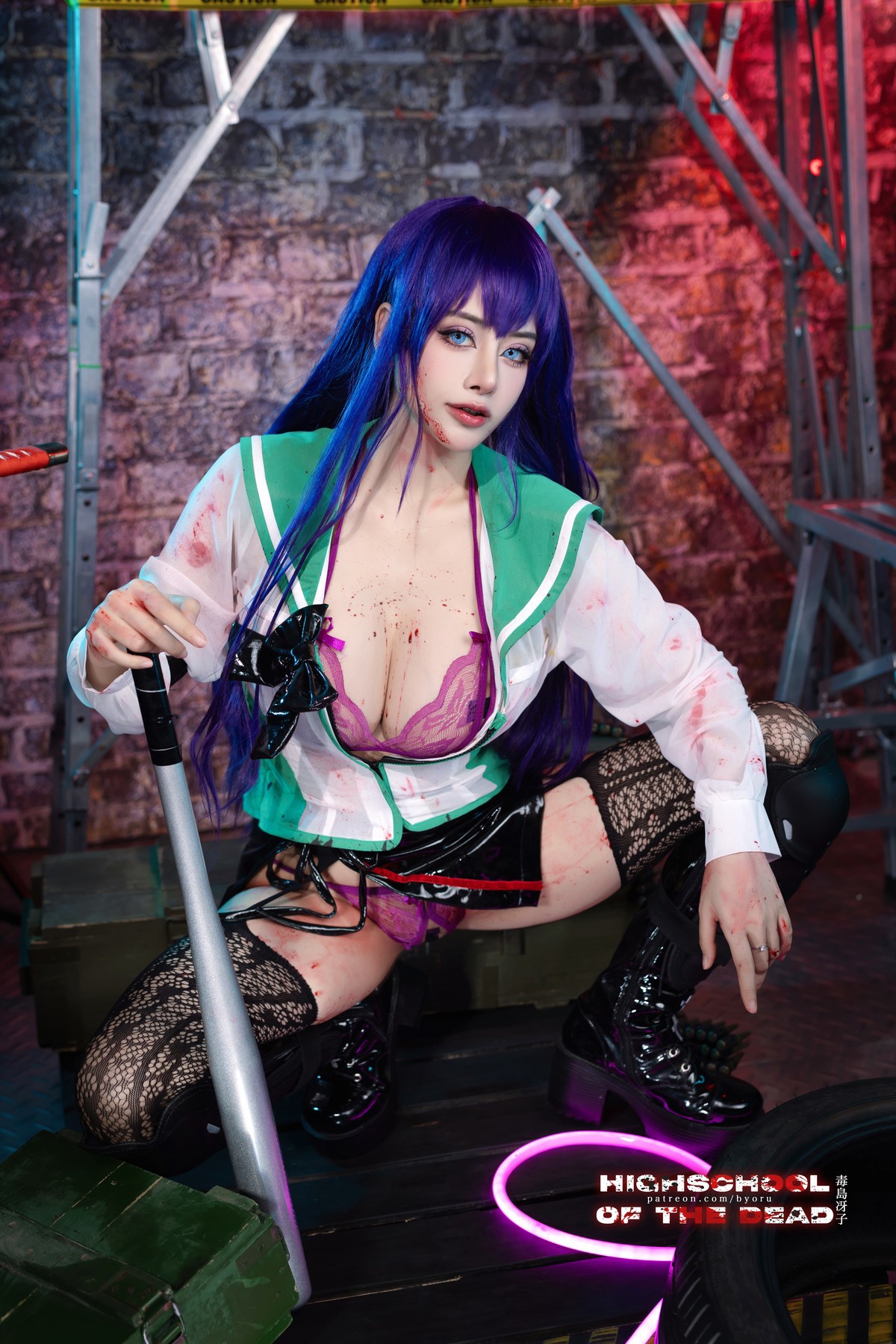 Cosplay 日本性感萝莉Byoru Saeko Busujima(15)