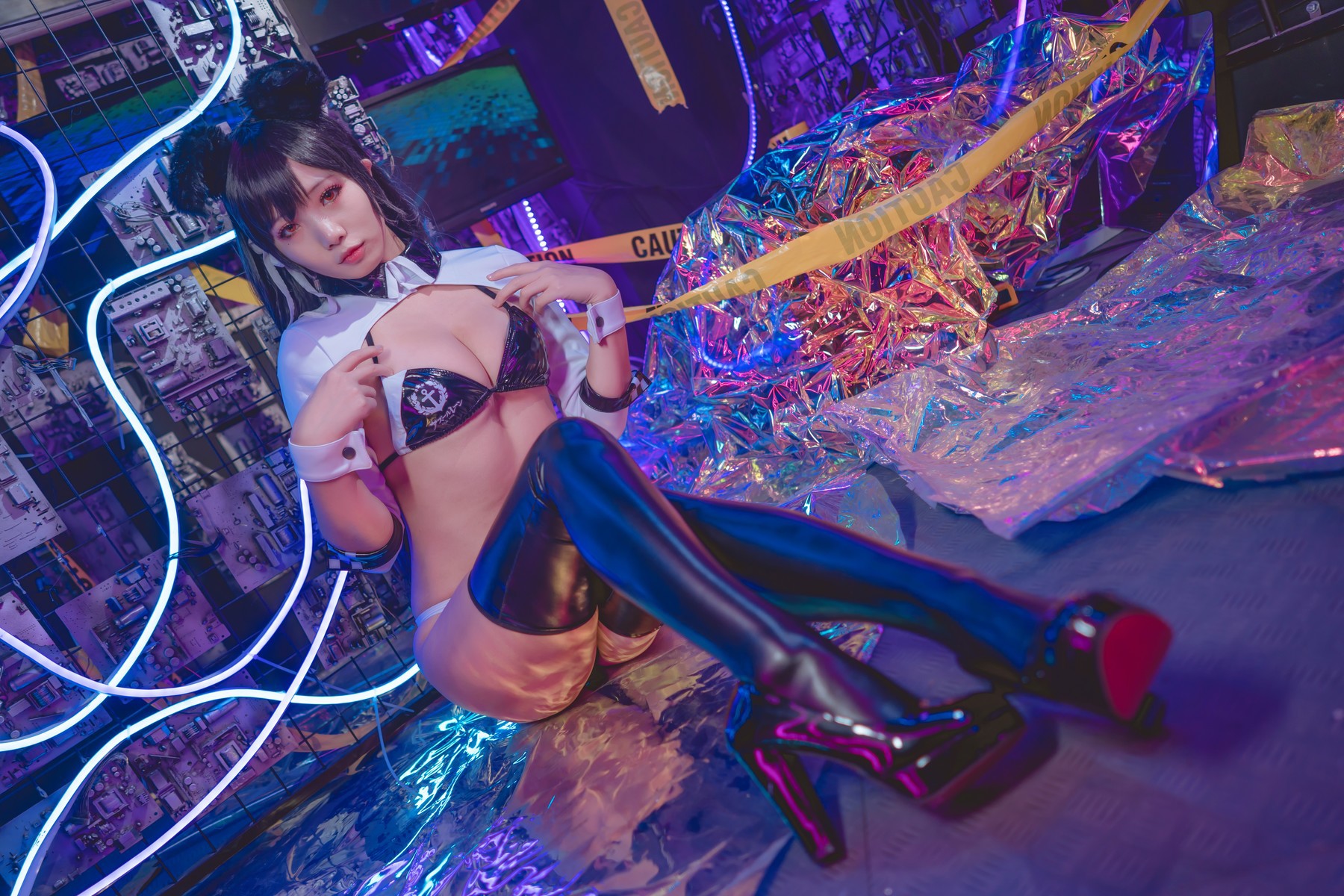 Cosplay 墨玉 爱宕机车服(39)