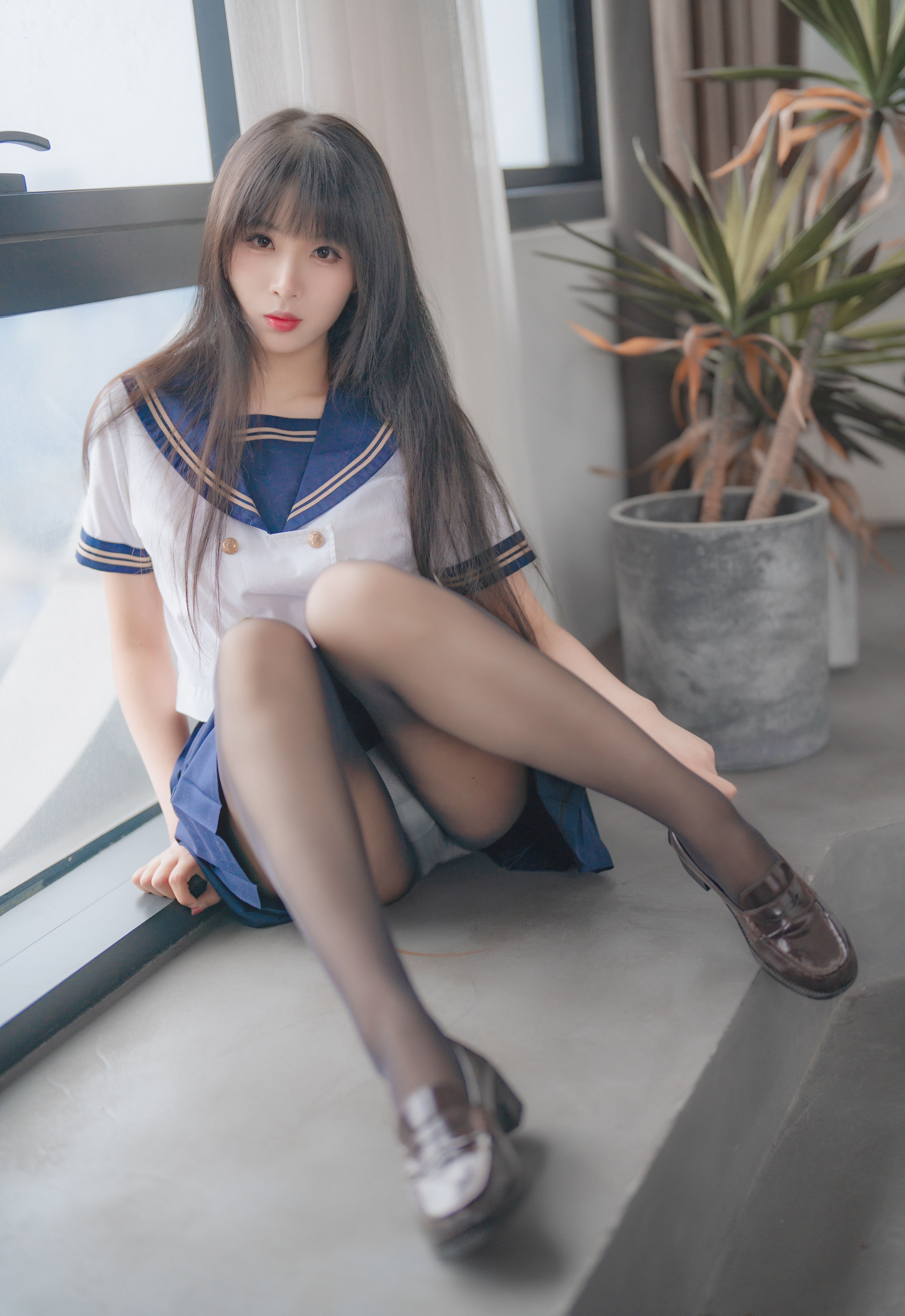 轩萧学姐5月舰长 黑丝jk（6月14打赏群资源）(7)