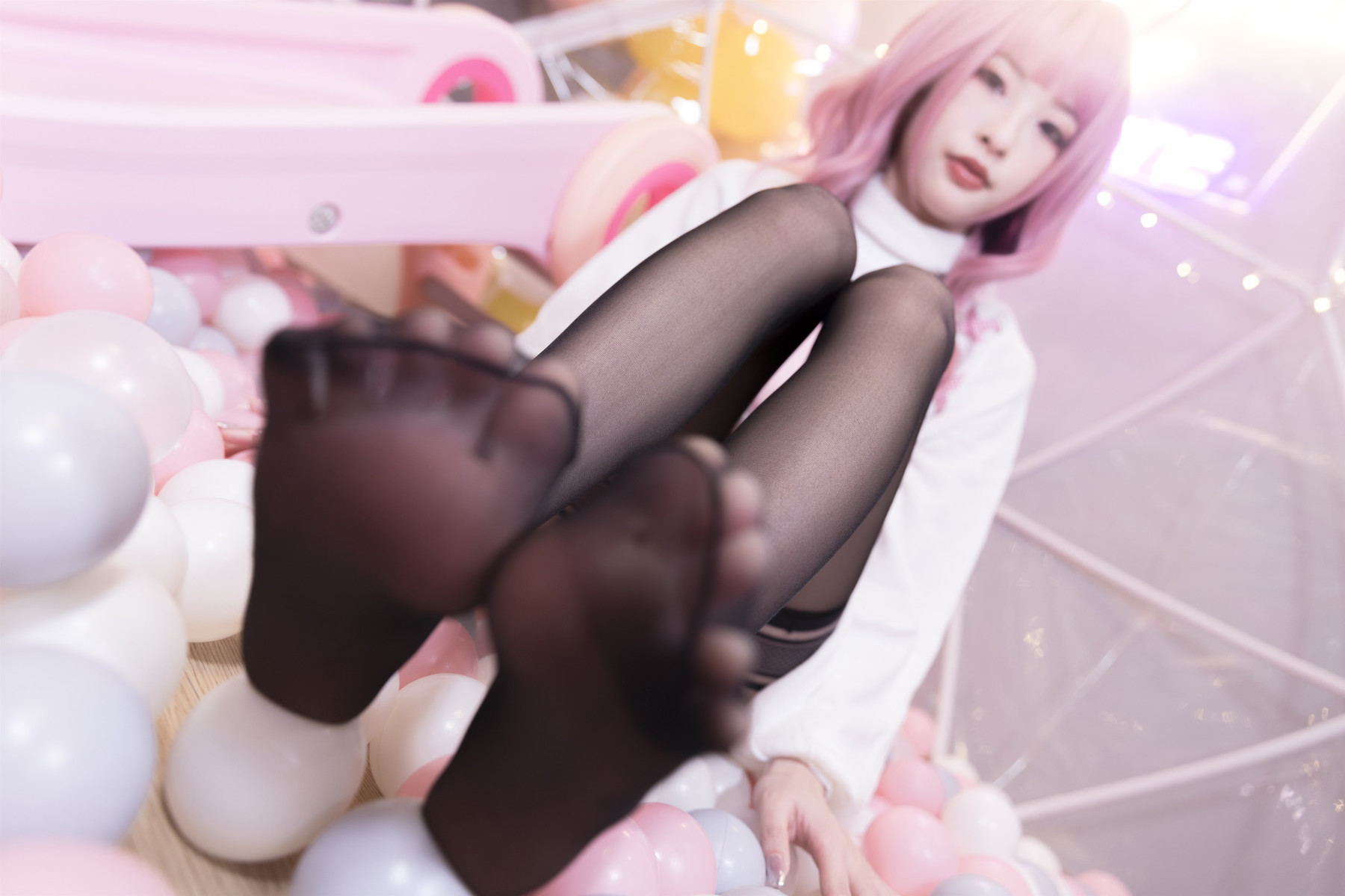Cosplay 清水由乃 粉色南半球(40)