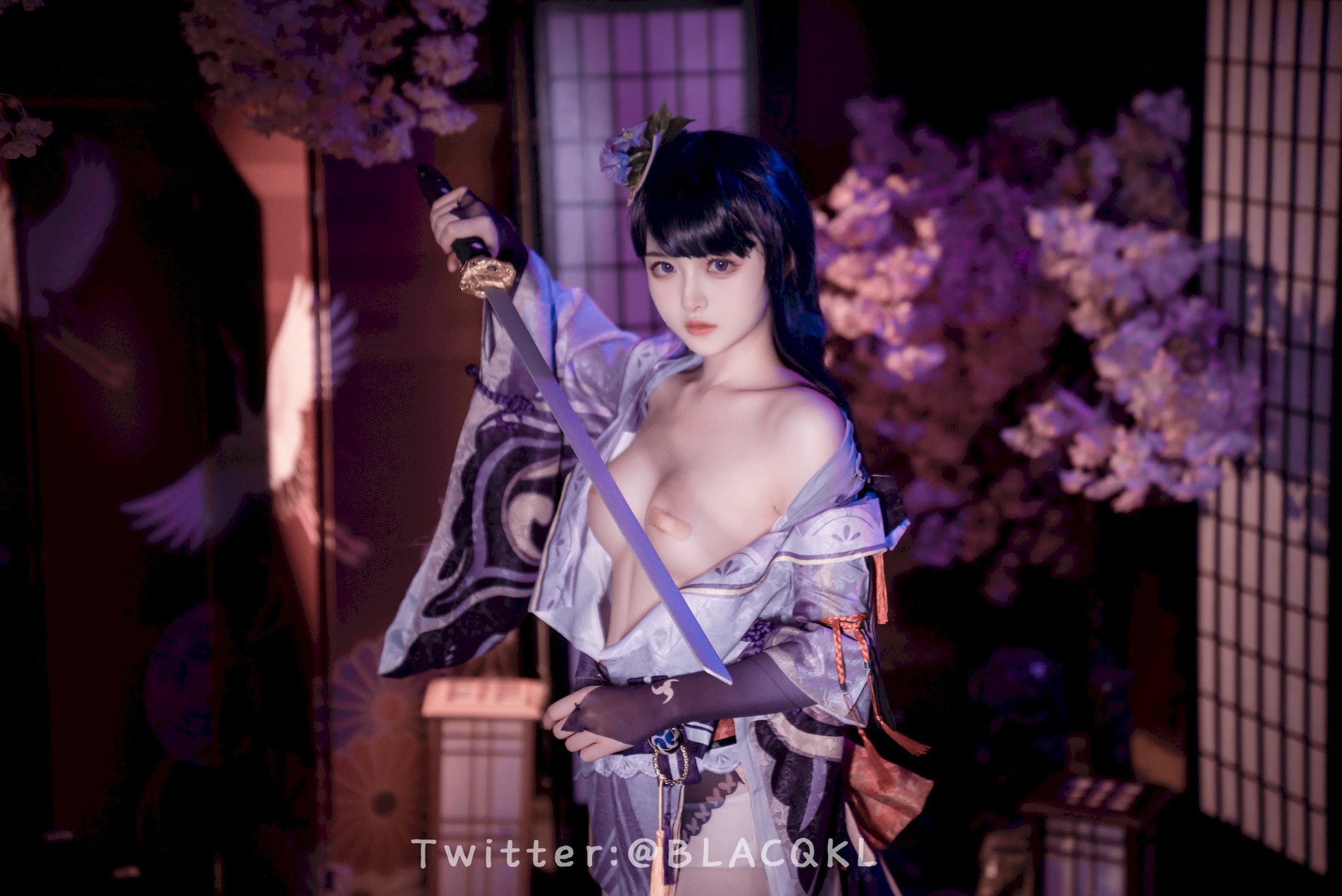 Cosplay 白莉愛吃巧克力 雷電將軍(37)