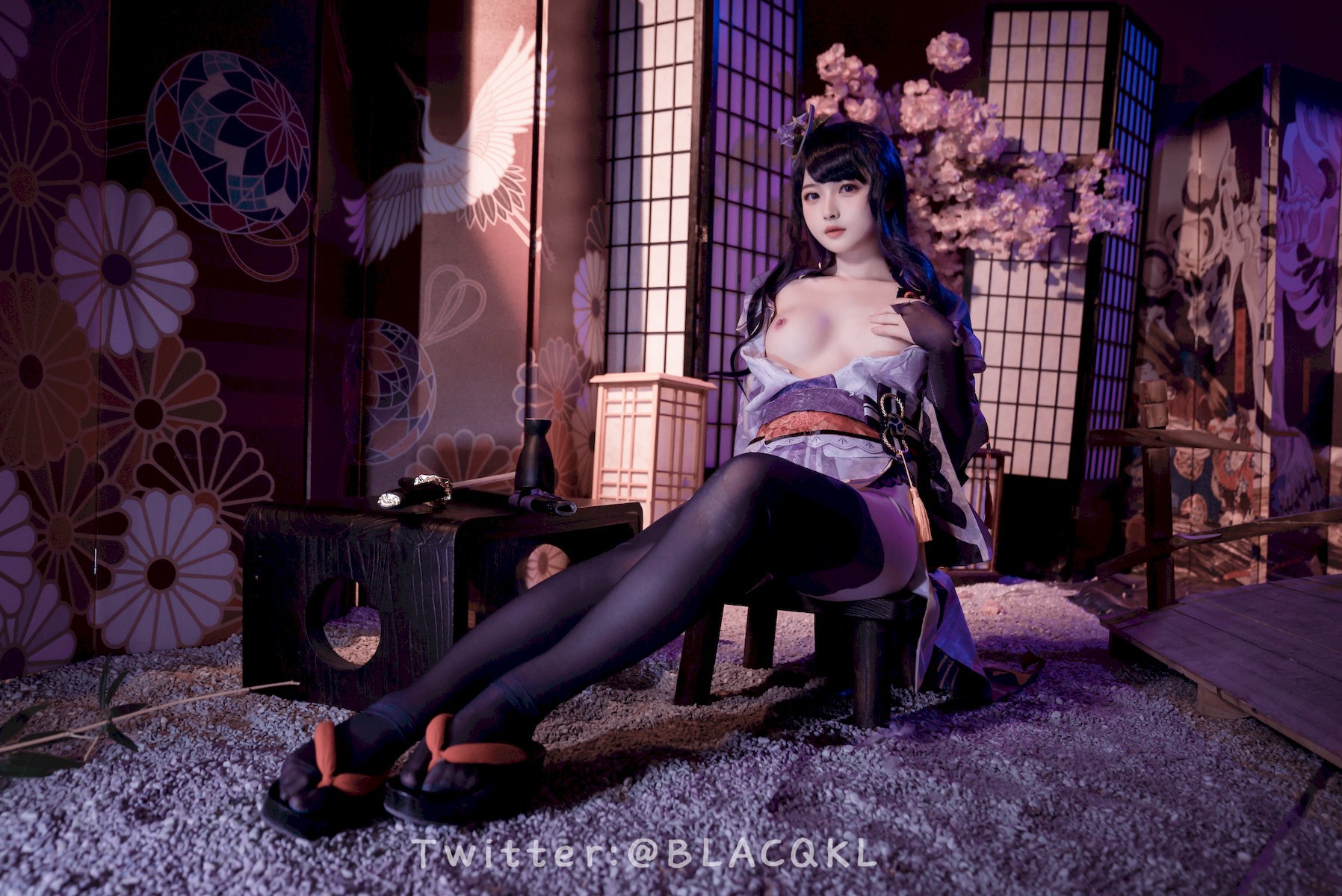 Cosplay 白莉愛吃巧克力 雷電將軍(47)