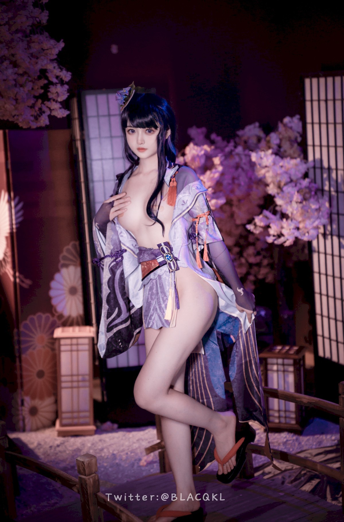 Cosplay 白莉愛吃巧克力 雷電將軍(39)