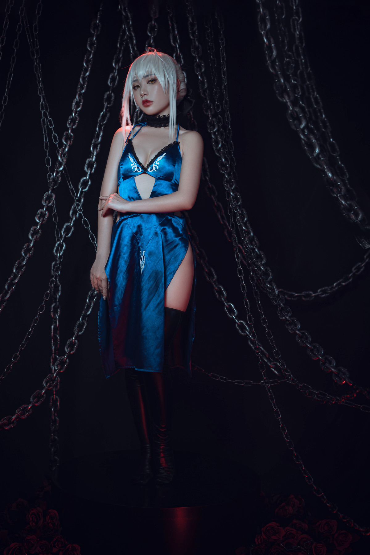爆机少女喵小吉 Cosplay 黑呆 Saber Alter(19)