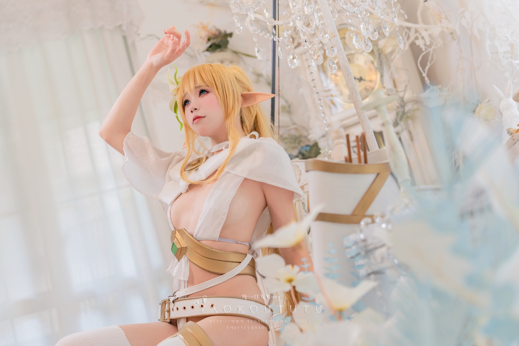 Cosplay 黏黏团子兔 六月订阅 『精灵 弓箭手』 广寒宫(14)