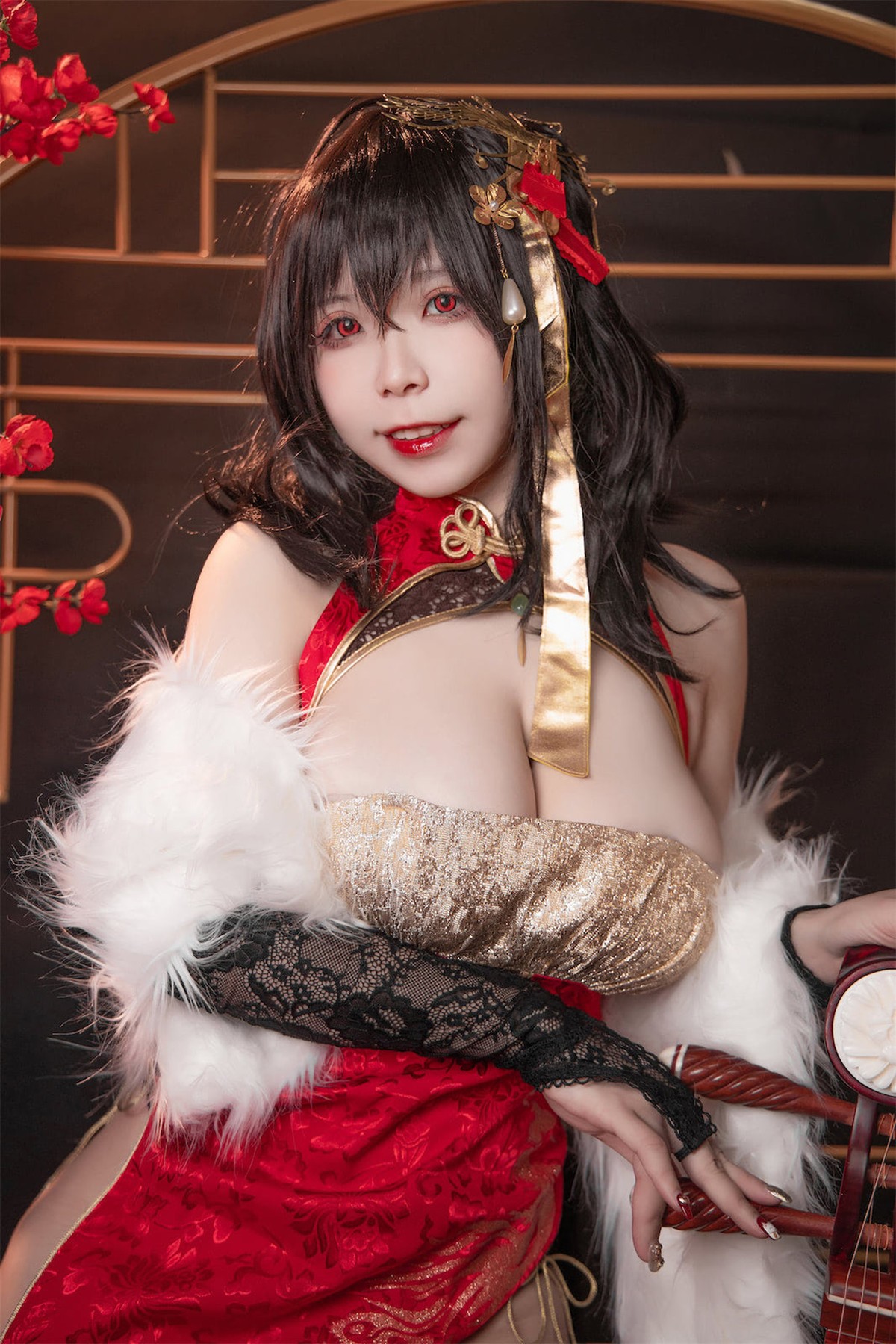 Cosplay 自闭颜球球 无颜小天使wy 碧蓝航线 大凤红旗袍(13)