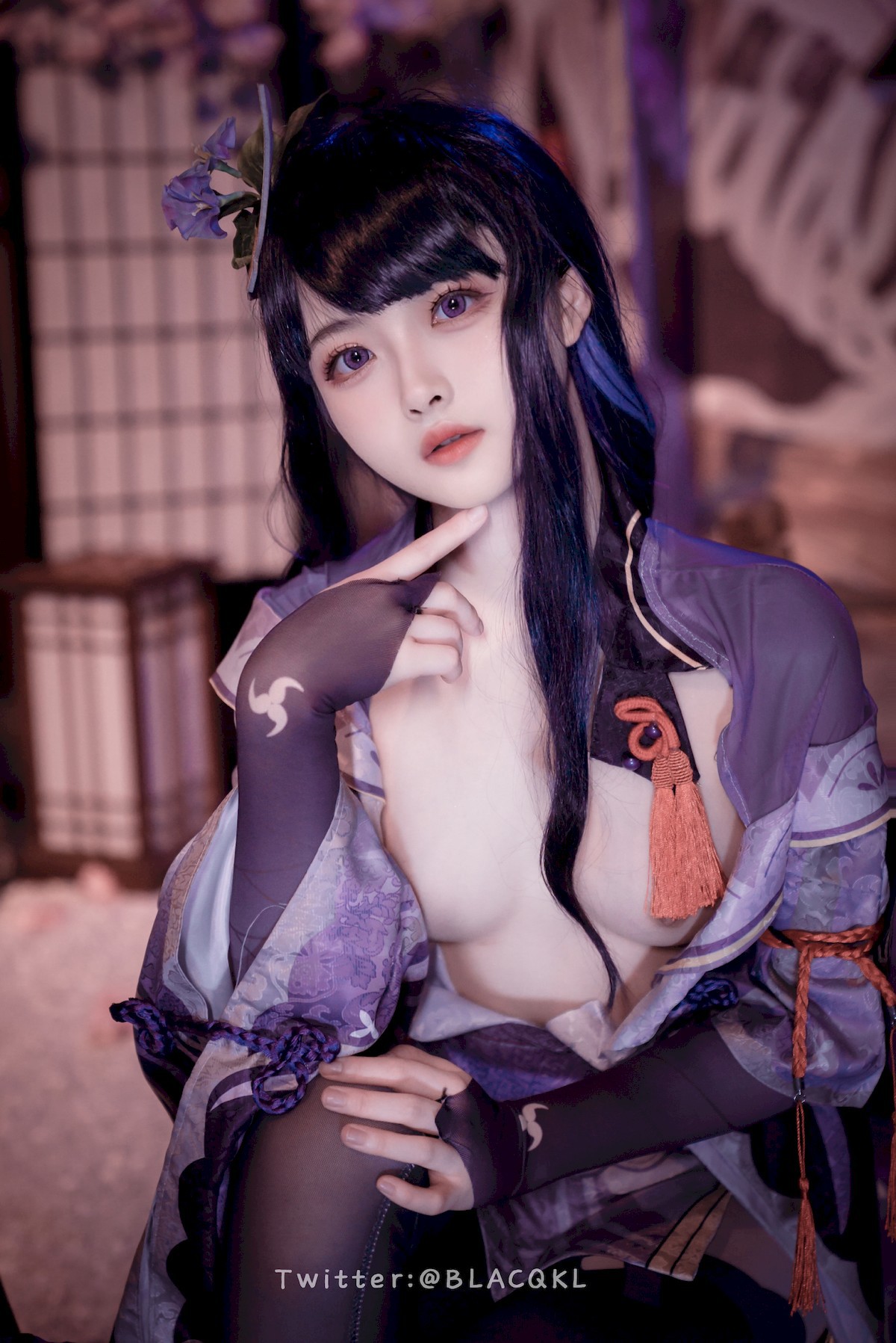 Cosplay 白莉愛吃巧克力 雷電將軍(29)