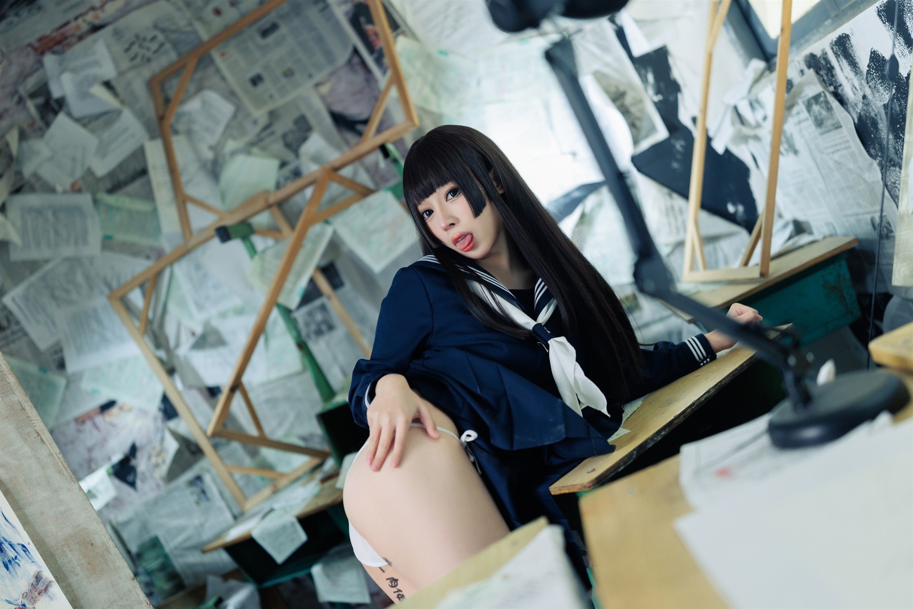 Cosplay 胡桃猫Kurumineko 反差学妹 Set.01(9)