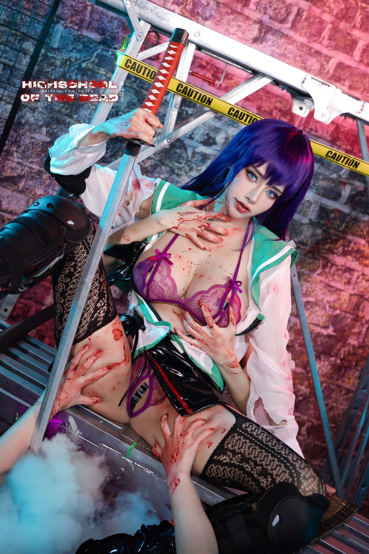 Cosplay 日本性感萝莉Byoru Saeko Busujima(25)