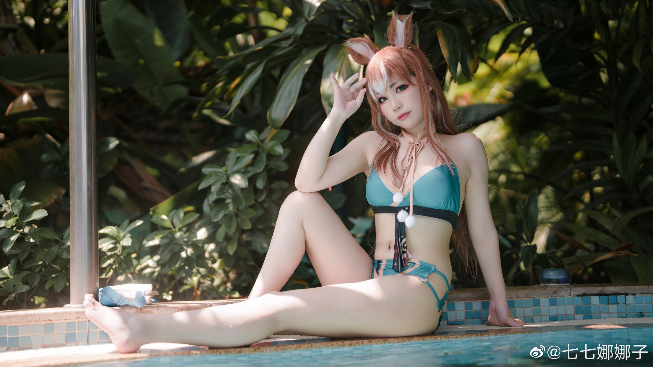 七七娜娜子 Cosplay 希娜吧 ​​​Swimsuit Ver(19)