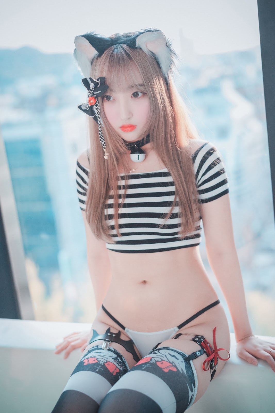 Hanari 하나리, [DJAWA] Catgirl in Stripes Set.01(43)