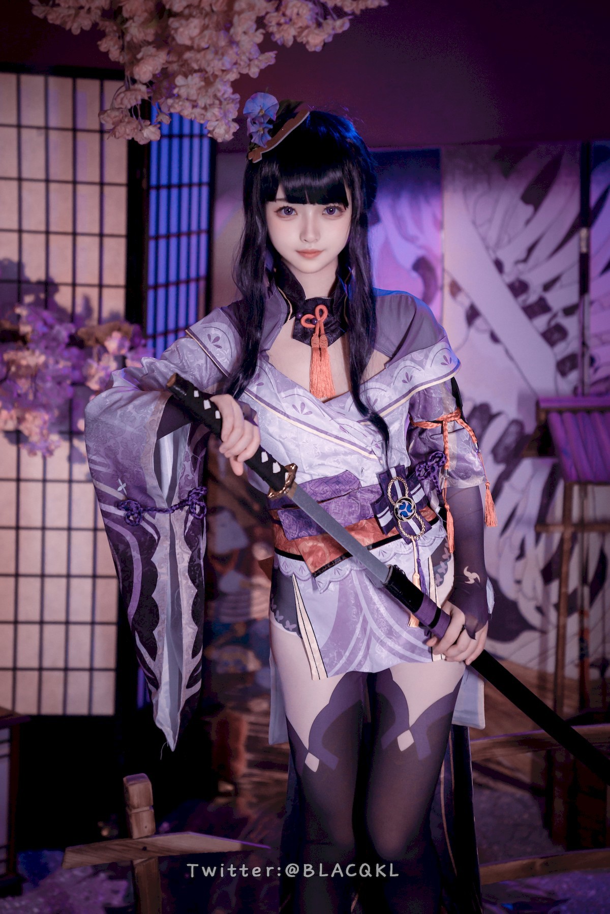 Cosplay 白莉愛吃巧克力 雷電將軍(19)