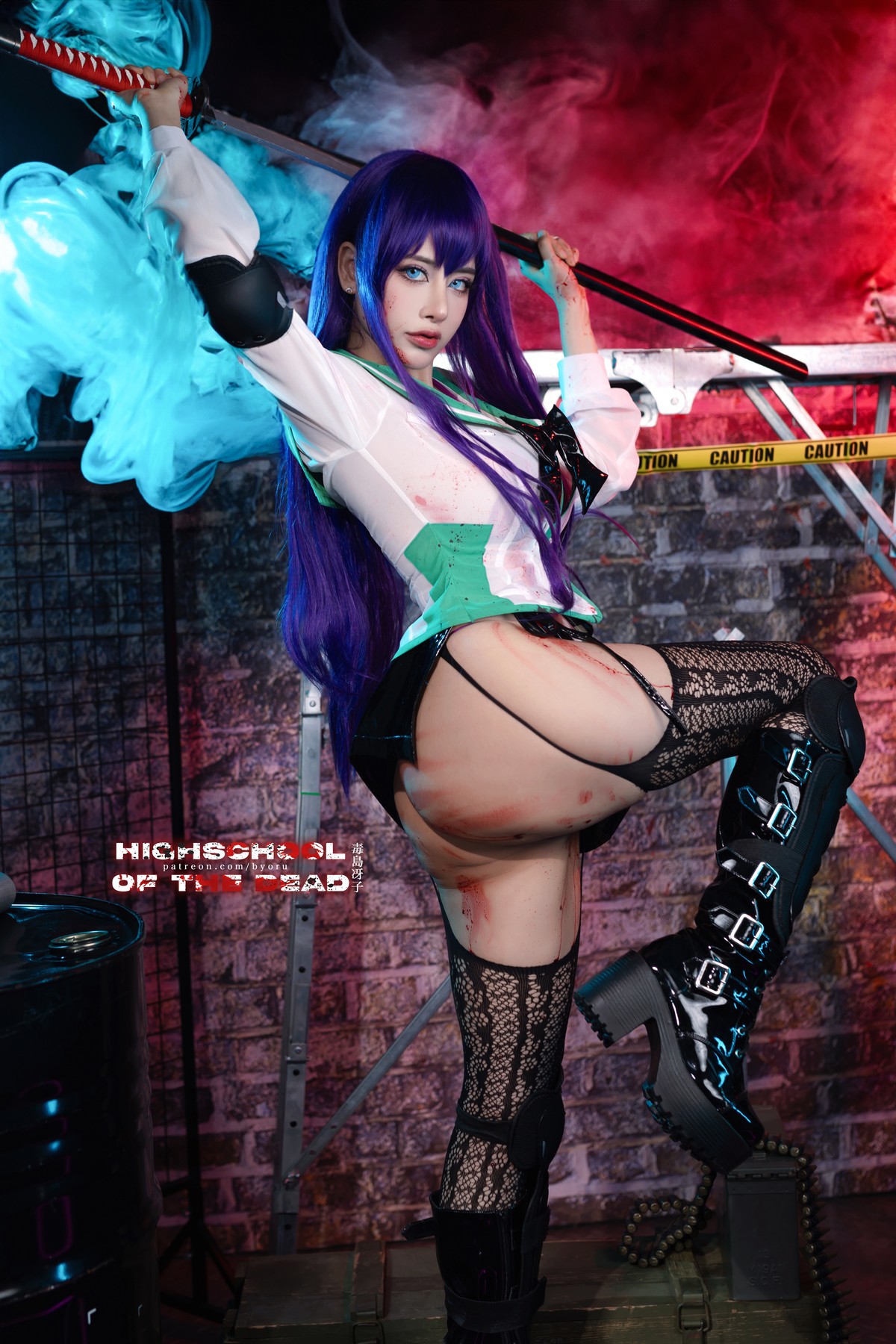 Cosplay 日本性感萝莉Byoru Saeko Busujima(13)