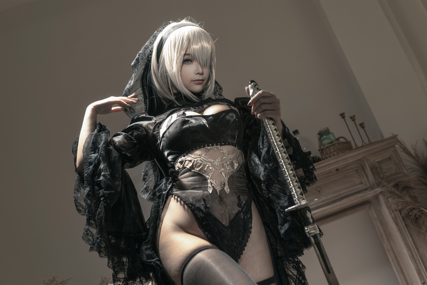Cosplay 蠢沫沫 Chunmomo 尼尔纪元 黑花嫁(12)