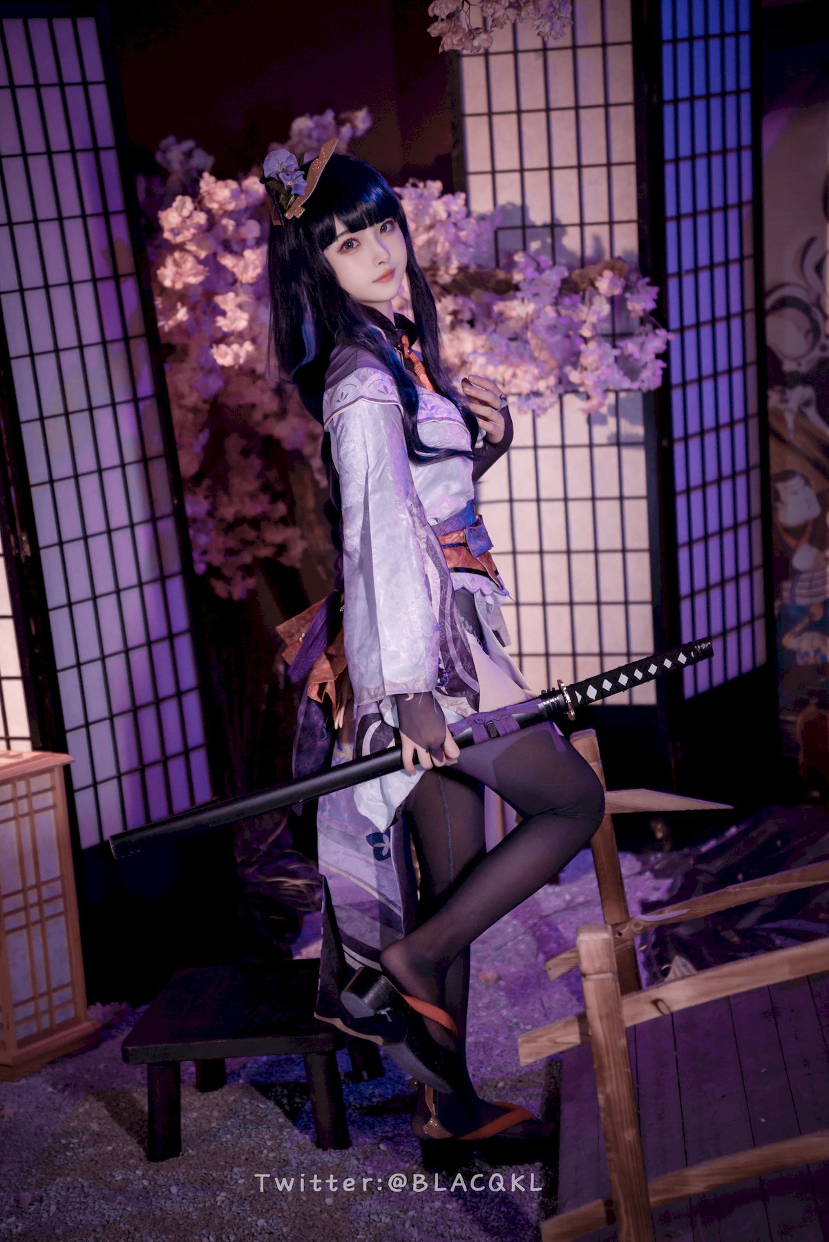 Cosplay 白莉愛吃巧克力 雷電將軍(23)