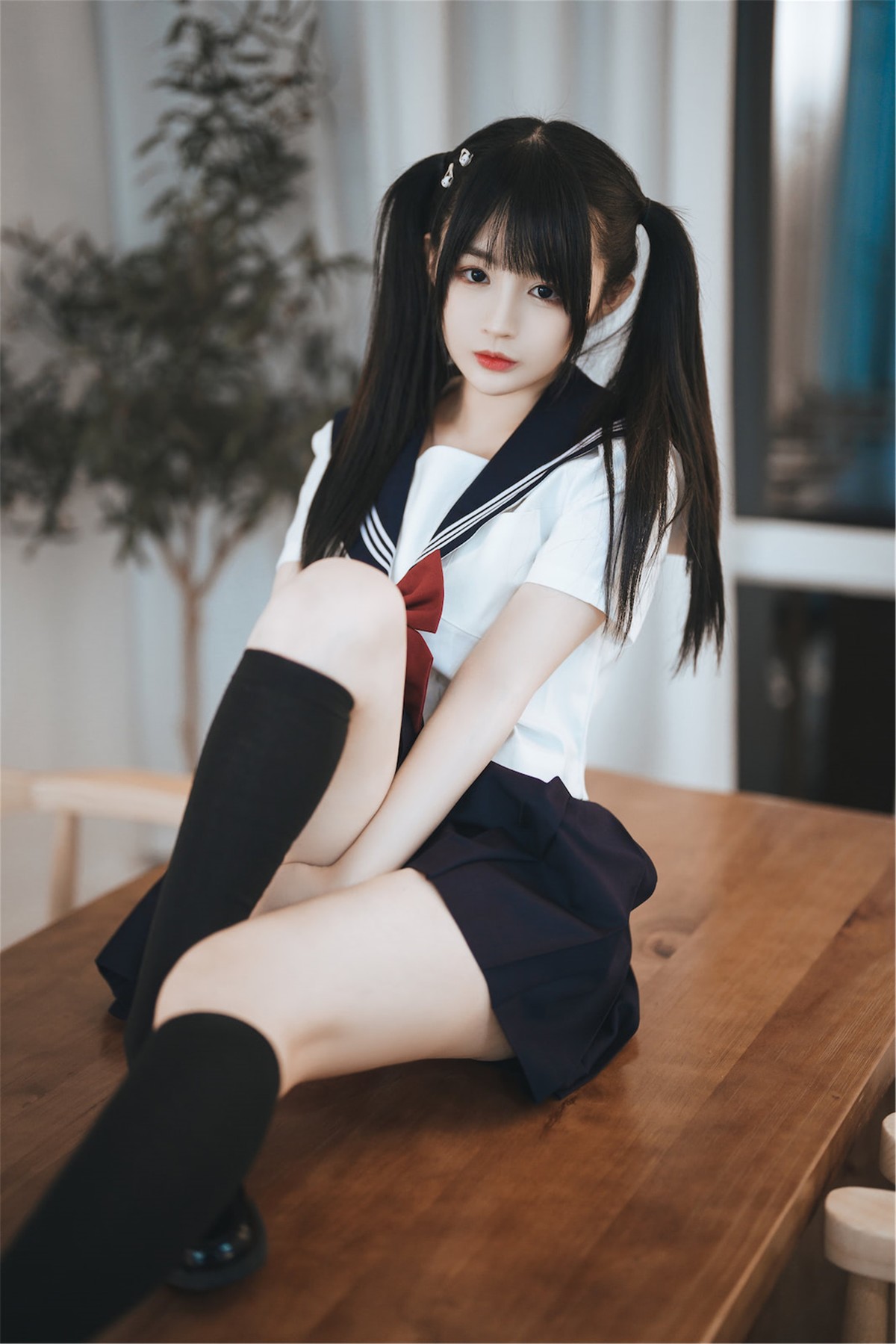 Cosplay 桜井宁宁 双马尾JK(3)