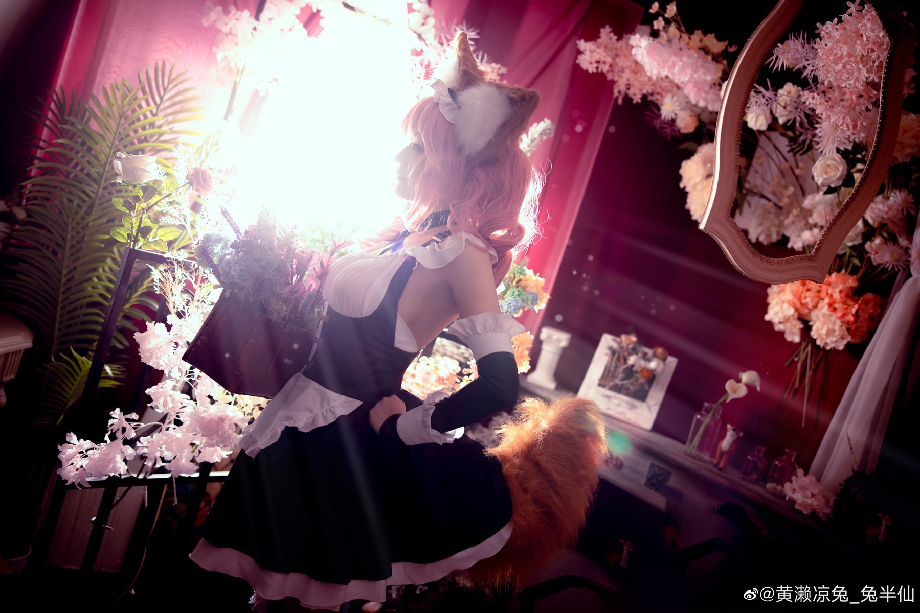 黄濑凉兔_兔半仙 Cosplay fate玉藻前女仆ver(17)