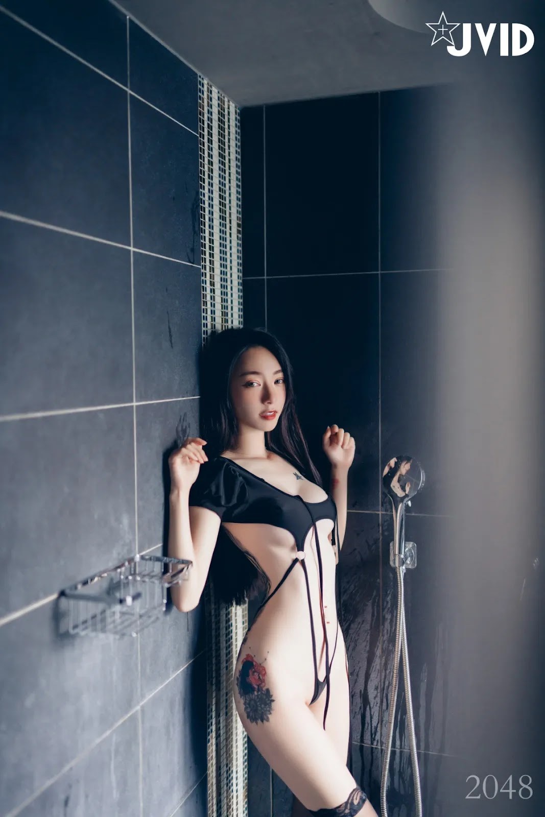 JVID精品 韩国女神飄飄 黑 超猛激凸遮不住 白 透透睡衣 不管怎樣的飄飄都好正啊!! Vol.01(53)