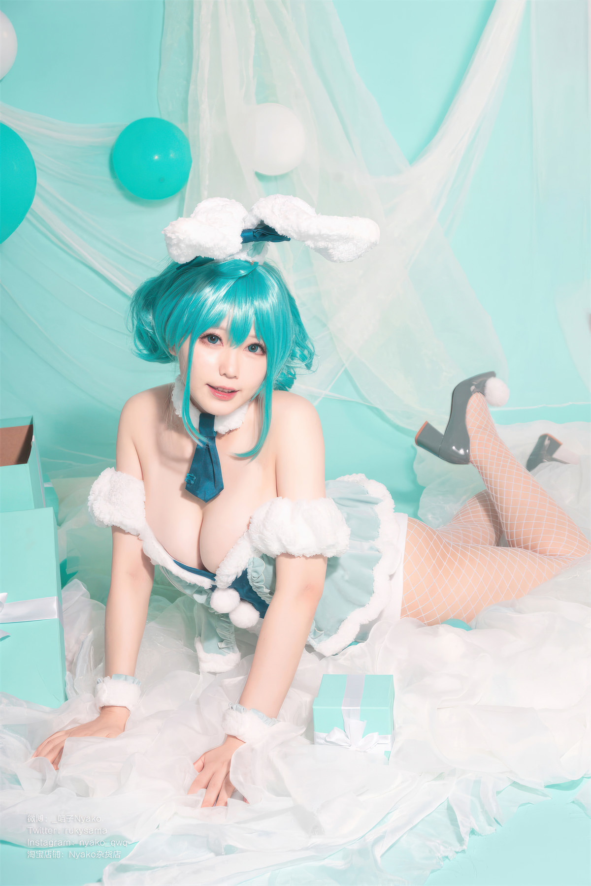 Cosplay Nyako喵子 初音白兔(34)