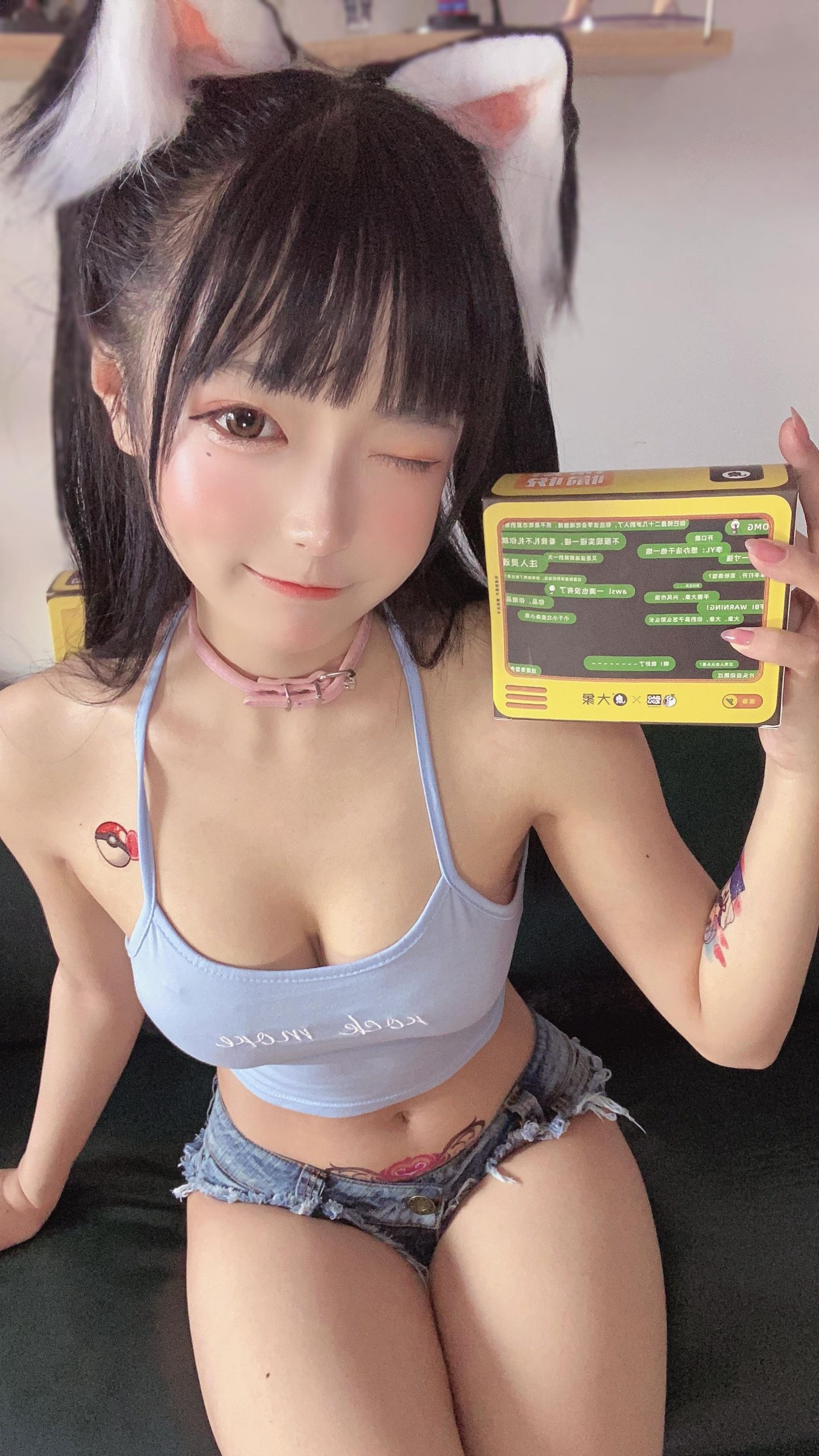 佳佳好难啊 - 蓝色吊带体操服 [40P-64MB](14)