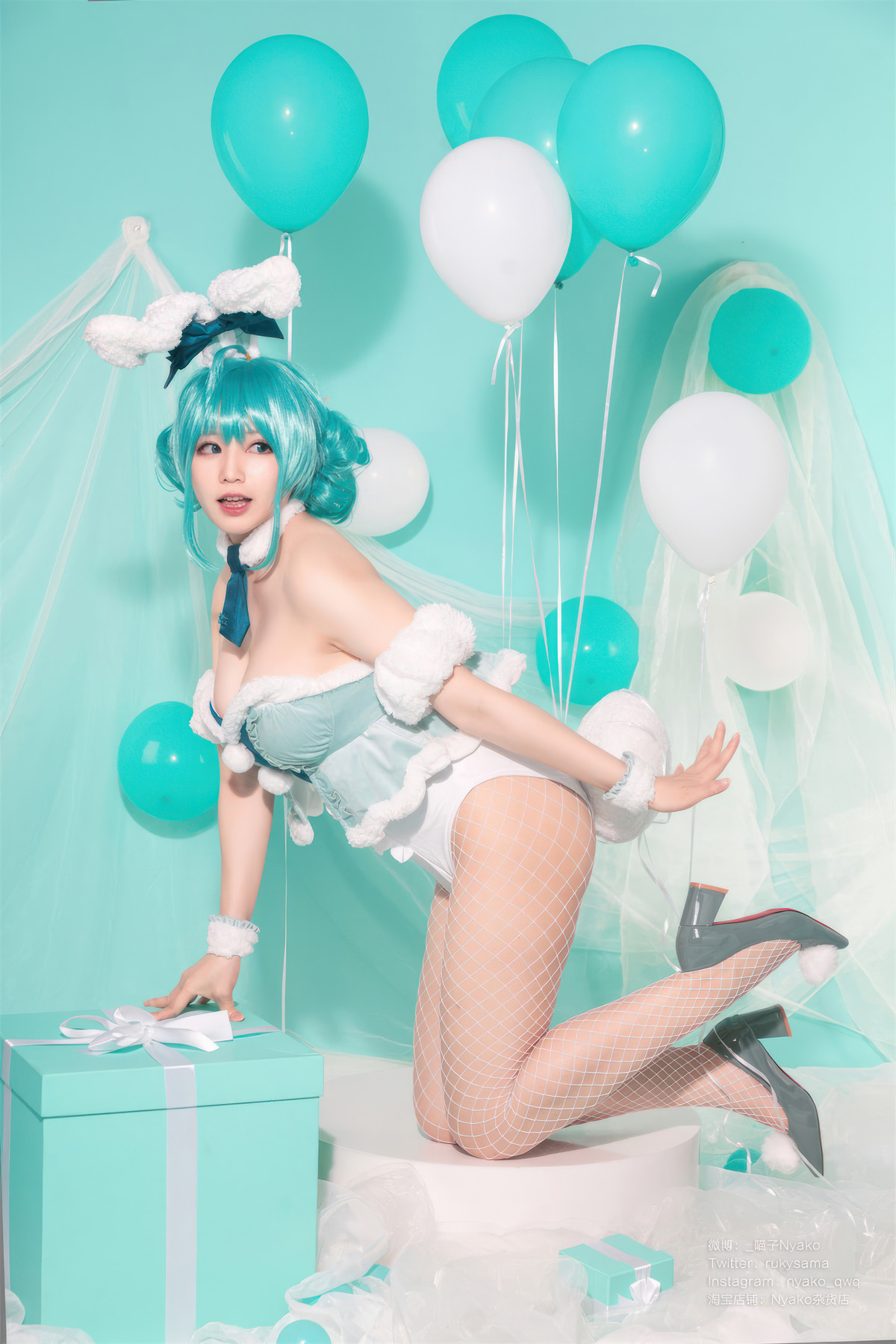 Cosplay Nyako喵子 初音白兔(30)