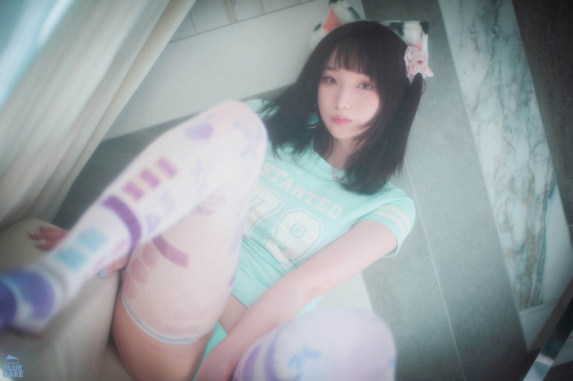 Bambi 밤비, [BLUECAKE] Naughty Cats Pink &#038; Mint RED Set.02(2)