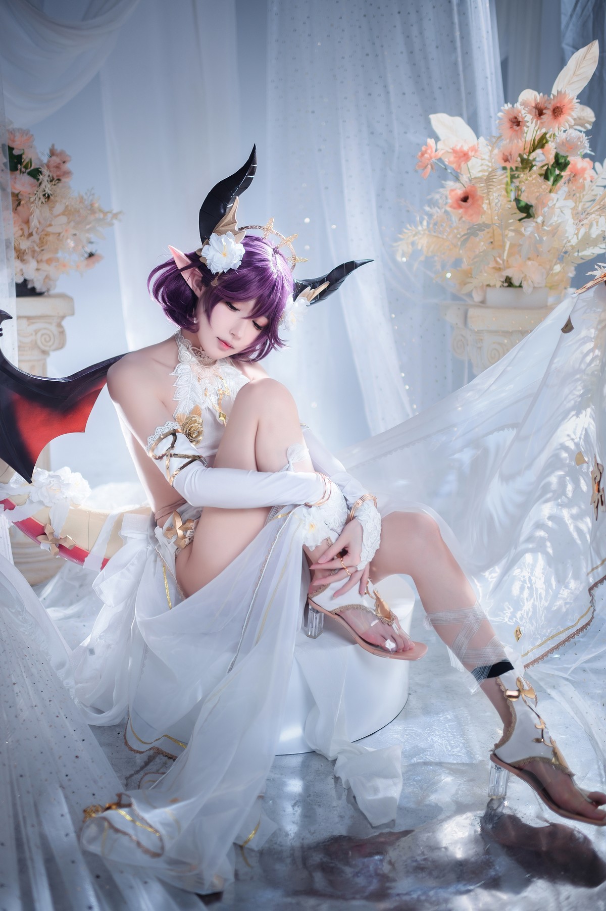 阿包也是兔娘 Cosplay 碧蓝幻想古蕾娅 龙娘(30)