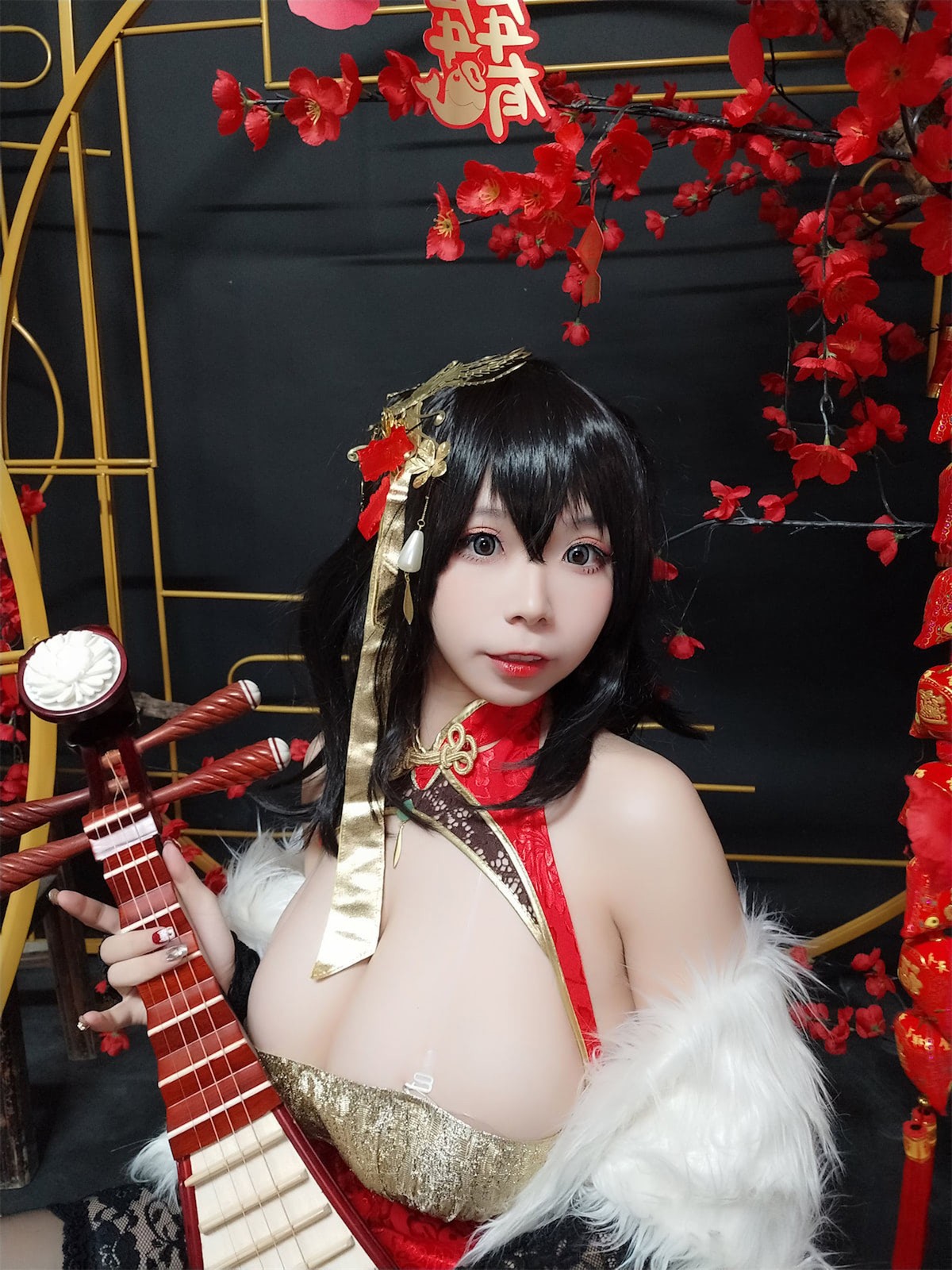 Cosplay 自闭颜球球 无颜小天使wy 碧蓝航线 大凤红旗袍(40)