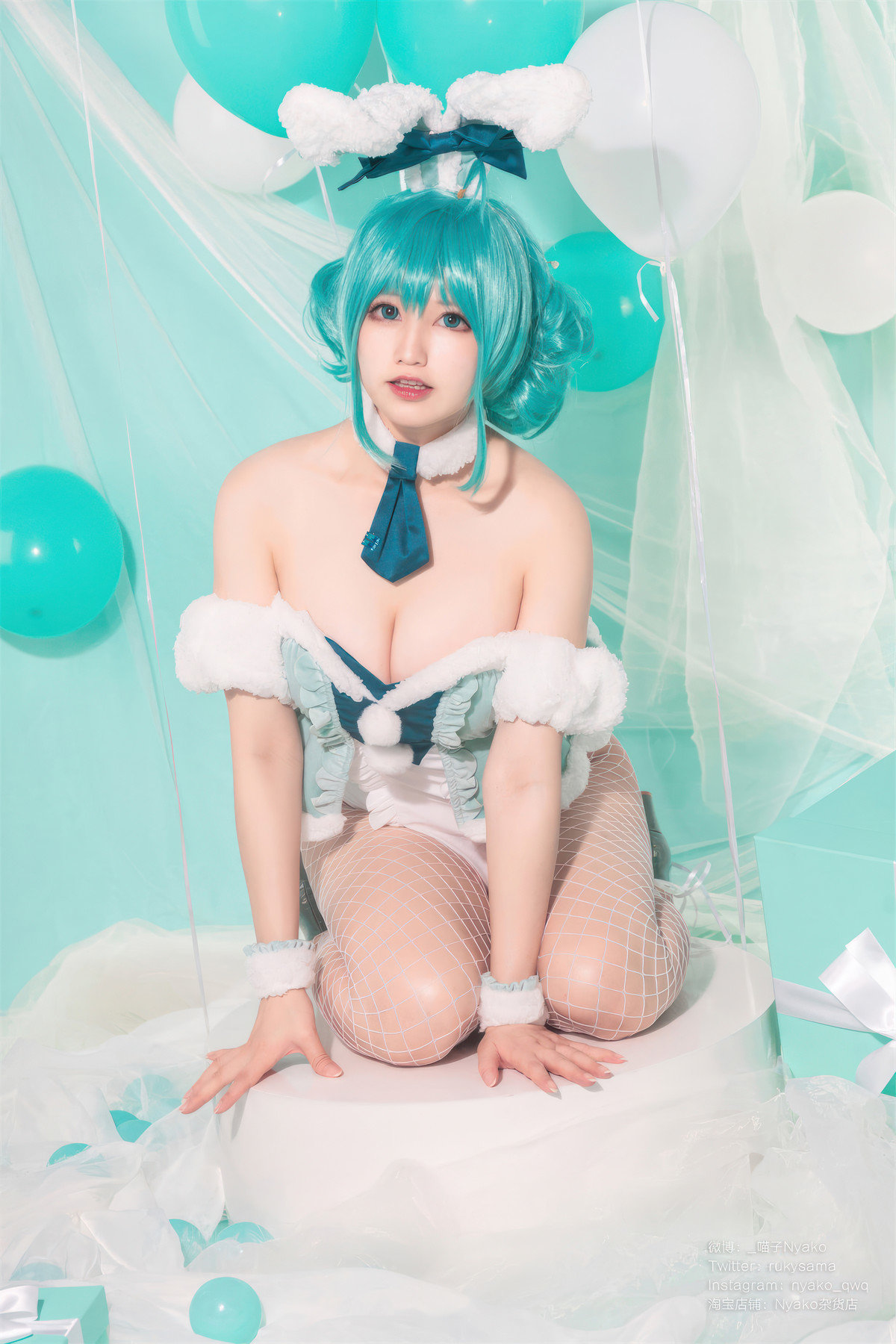 Cosplay Nyako喵子 初音白兔(15)