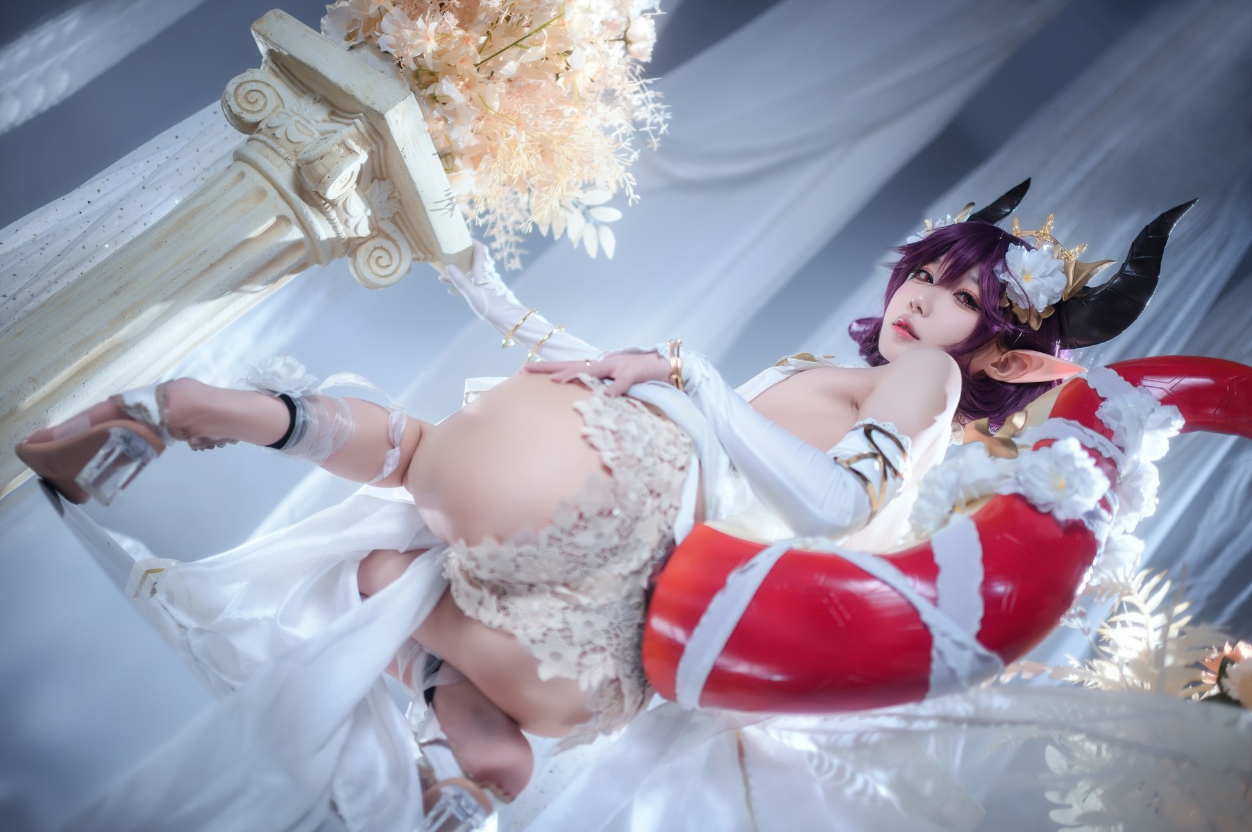 阿包也是兔娘 Cosplay 碧蓝幻想古蕾娅 龙娘(22)
