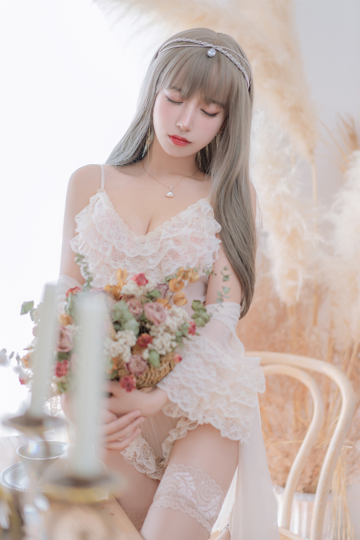 斗鱼米线线sama写真 Cosplay 凡尔赛公主(13)