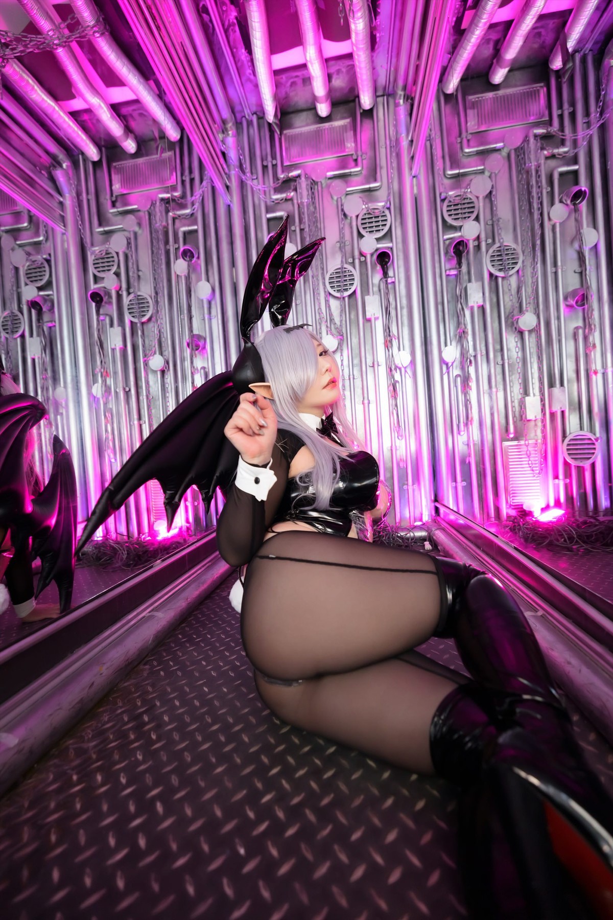 Cosplay SAKUサク See-through Bunny Succubus Set.03(26)