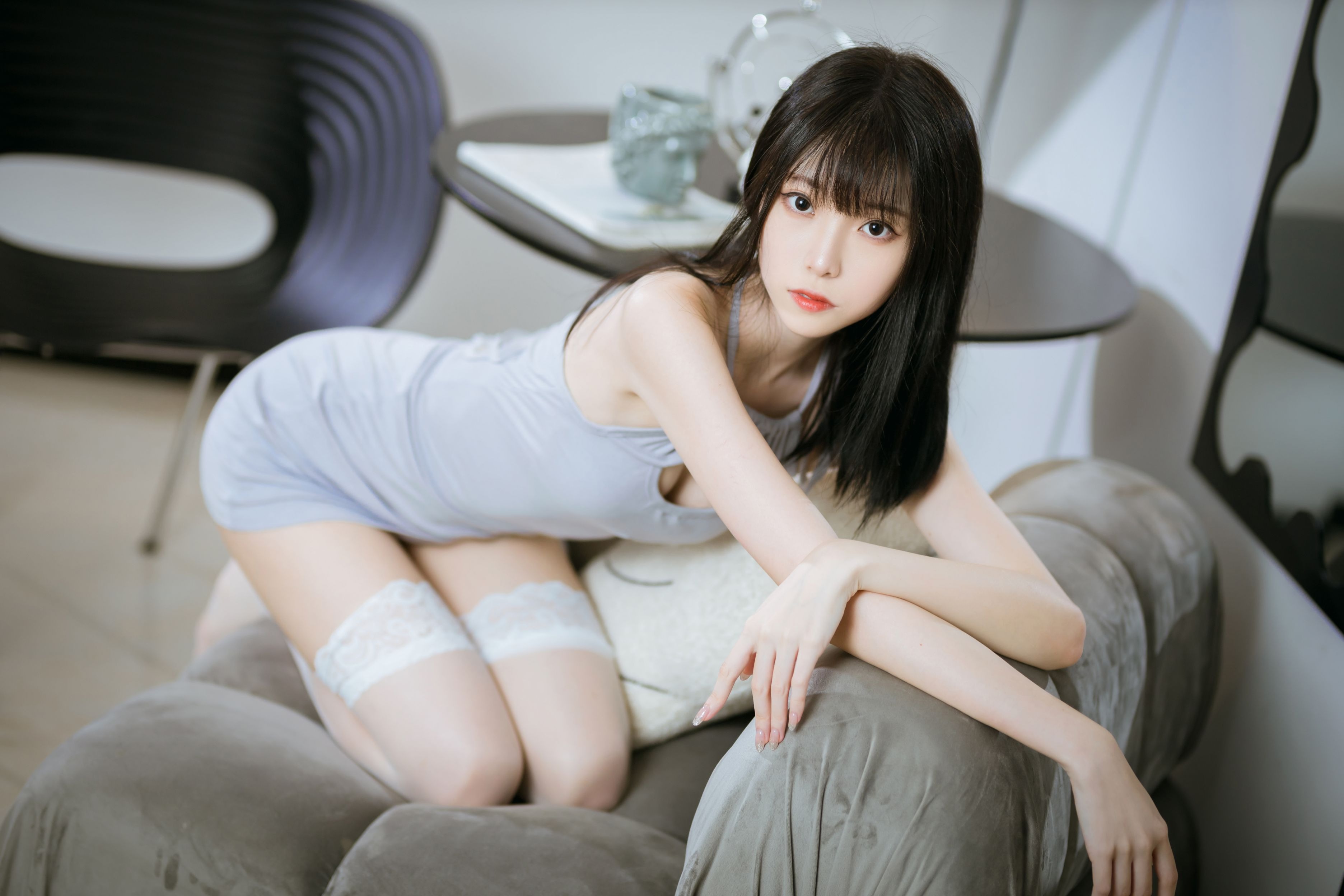 许岚 白丝蓝裙（9月27打赏群资源）(16)